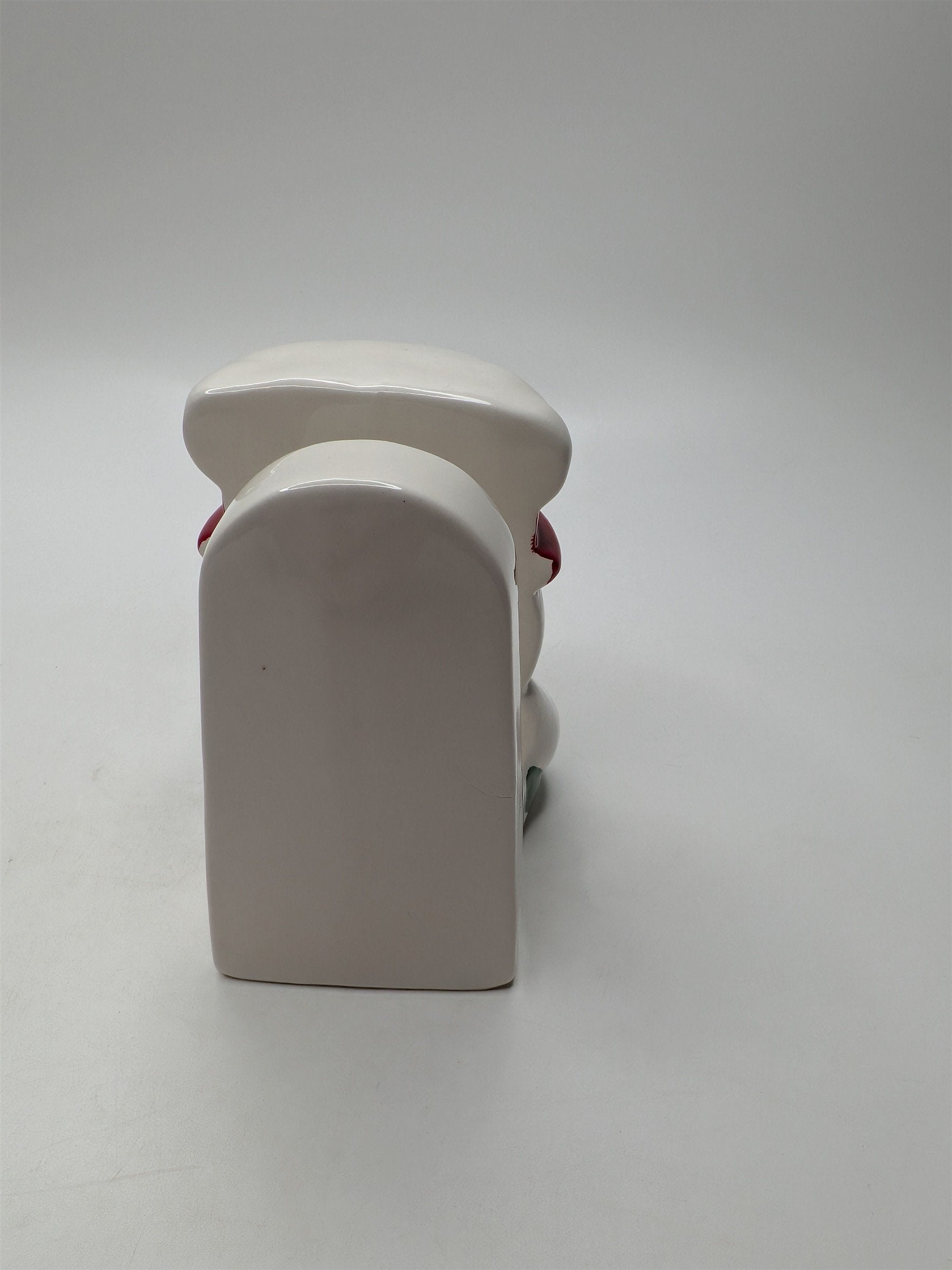 Vintage Lefton Japan Christmas Snowman Napkin Letter Holder Nostalgic Xmas Decor