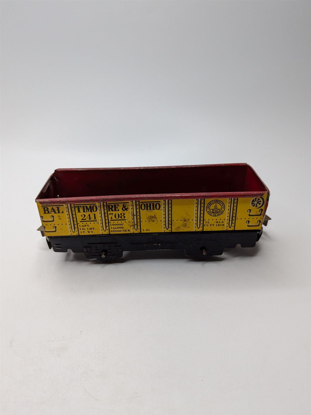 Marx Tinplate B&O 241708 Baltimore & Ohio 4 Wheel Train Car
