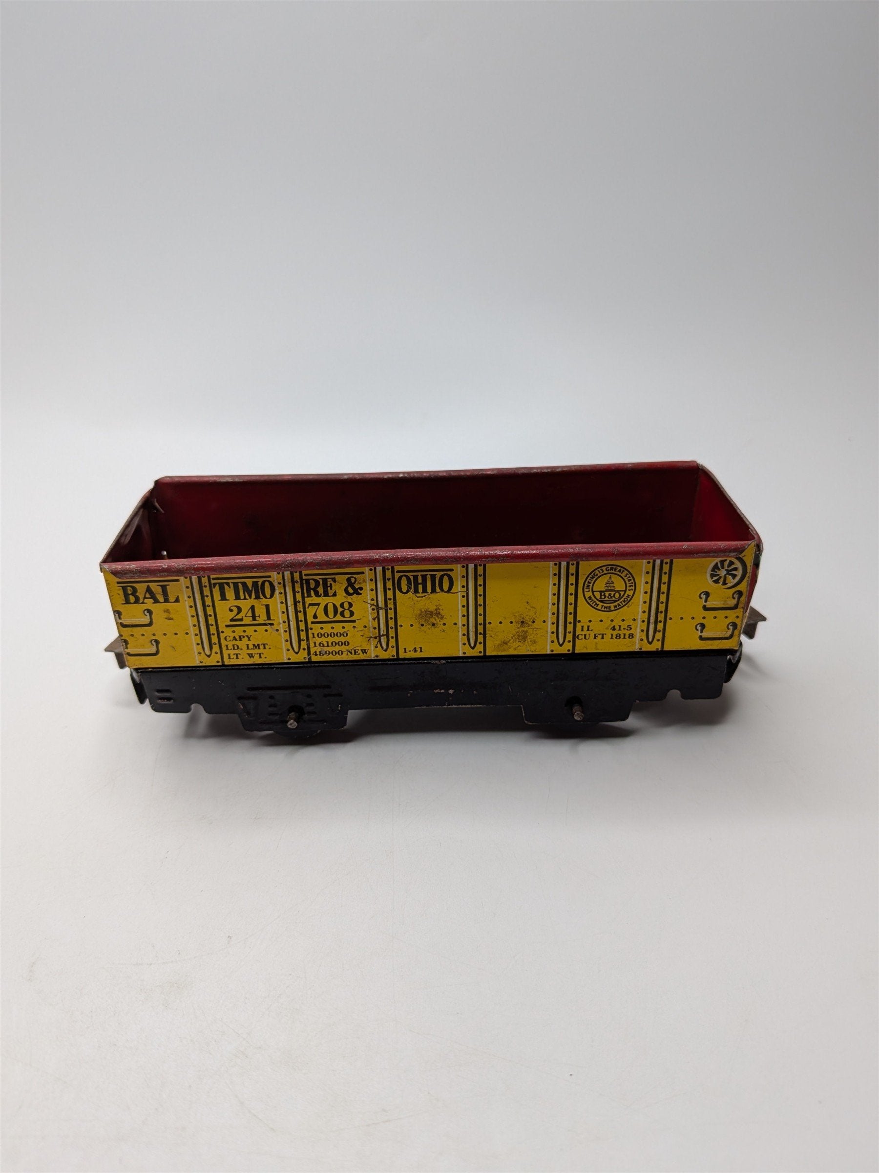 Marx Tinplate B&O 241708 Baltimore & Ohio 4 Wheel Train Car