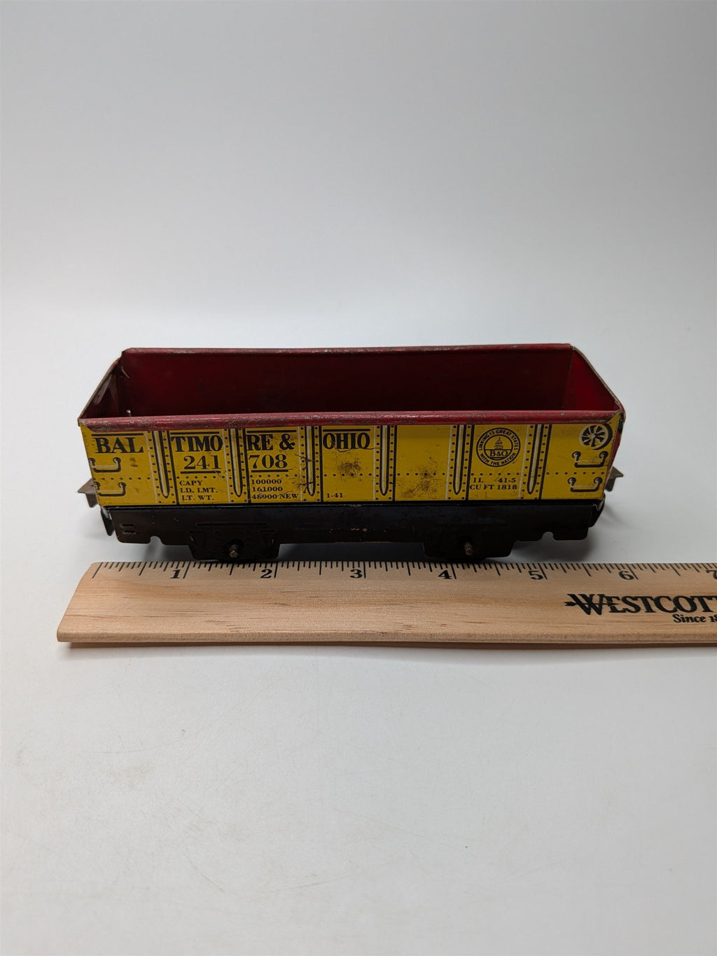 Marx Tinplate B&O 241708 Baltimore & Ohio 4 Wheel Train Car