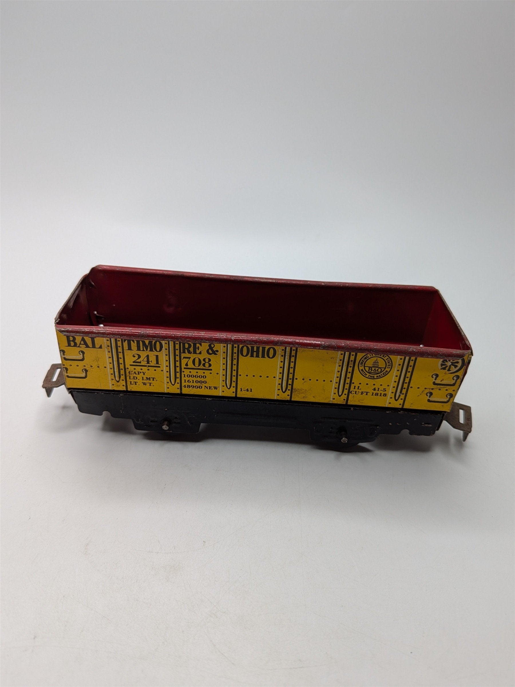 Marx Tinplate B&O 241708 Baltimore & Ohio 4 Wheel Train Car