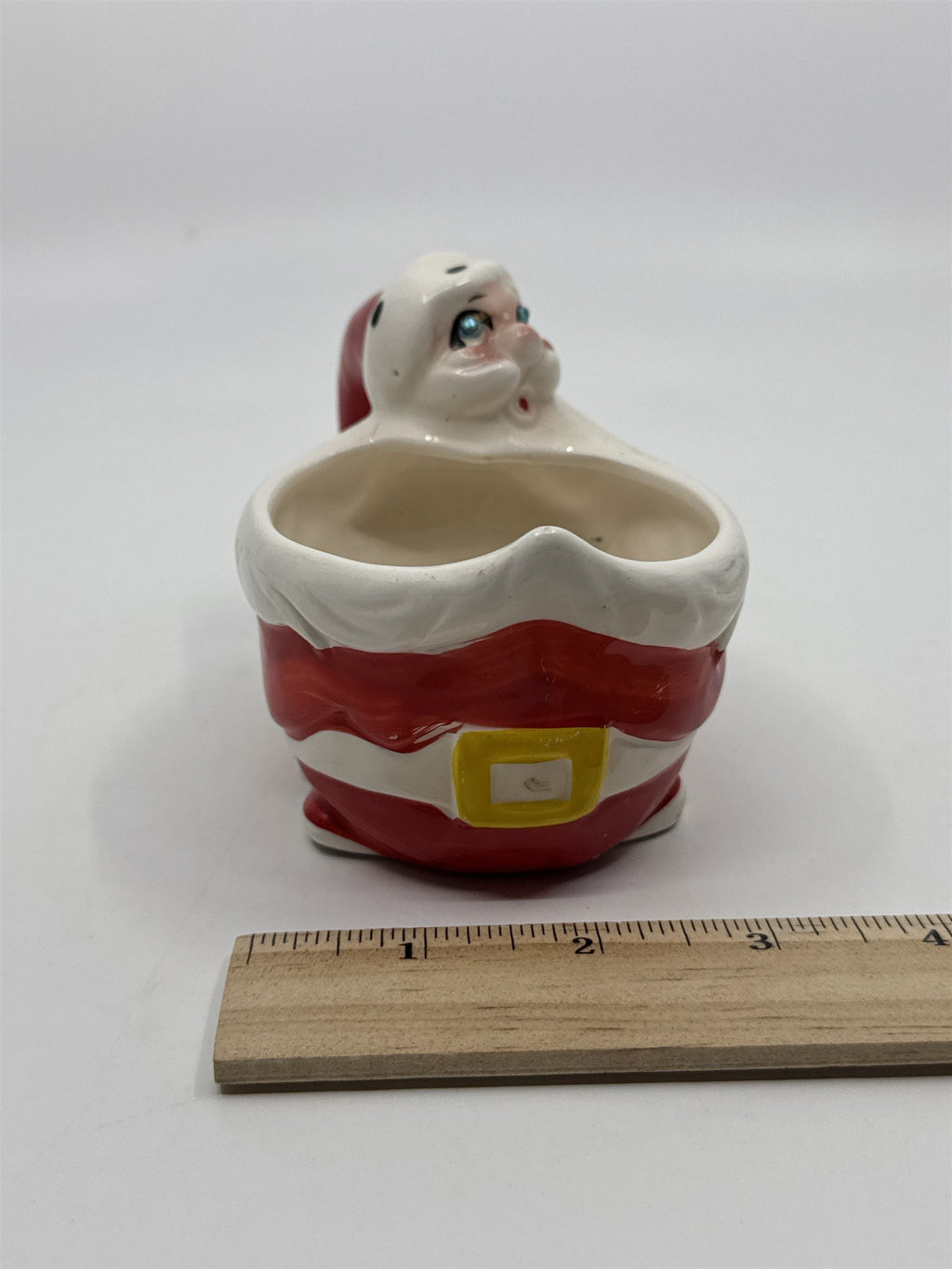 Vintage Santa Claus Ceramic Creamer W/ Blue Rhinestone Eyes Kreiss?