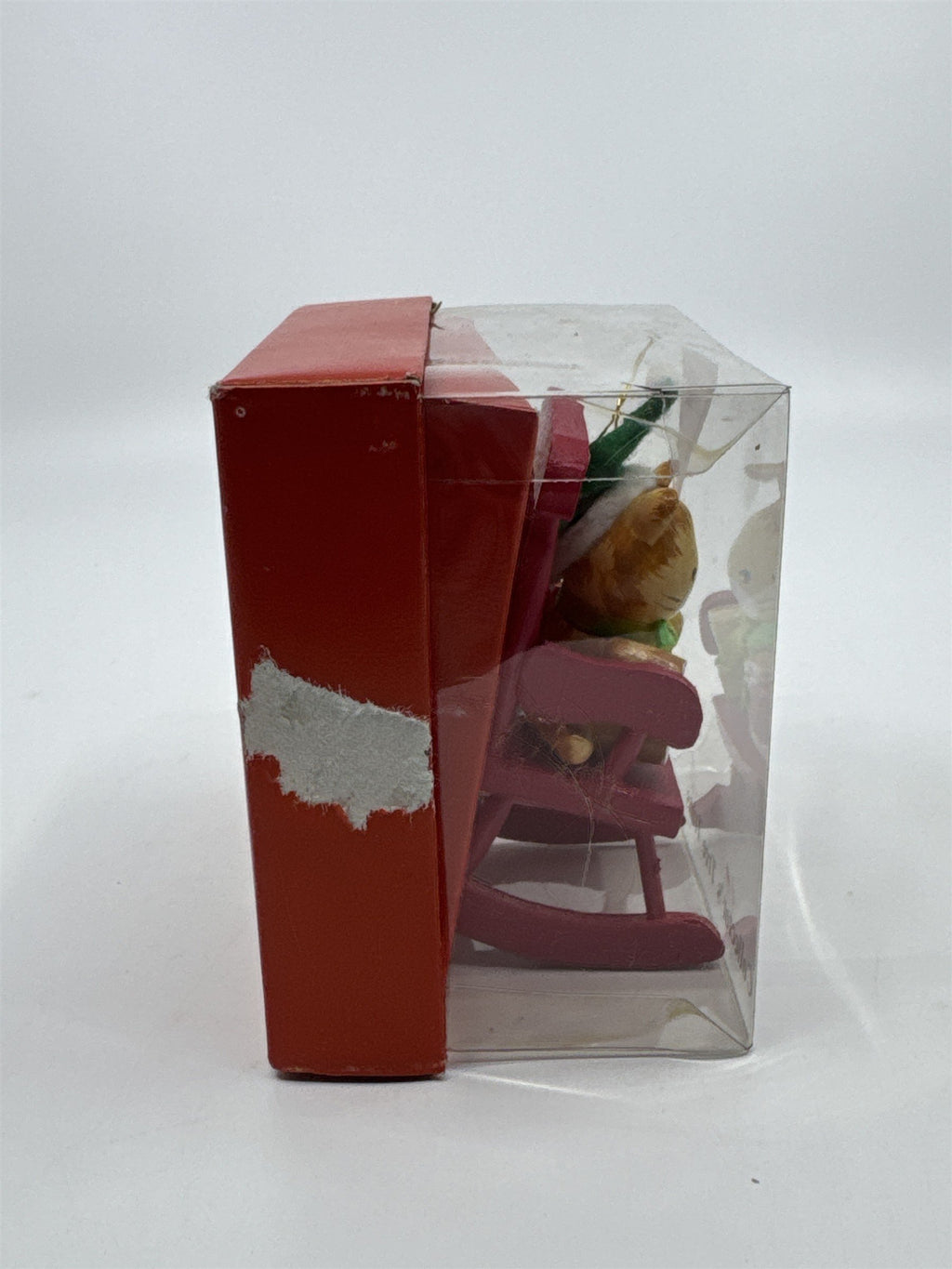 Vintage Wooden Orange Cat On Red Rocking Chair Ornament Gibson Greetings Inc.