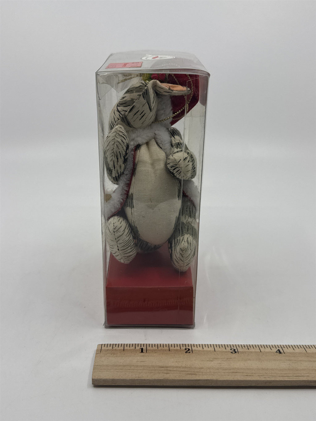 Vintage Cutie Kitty Santa's World Kurt S Adler Inc. Grey Cat Christmas Ornament