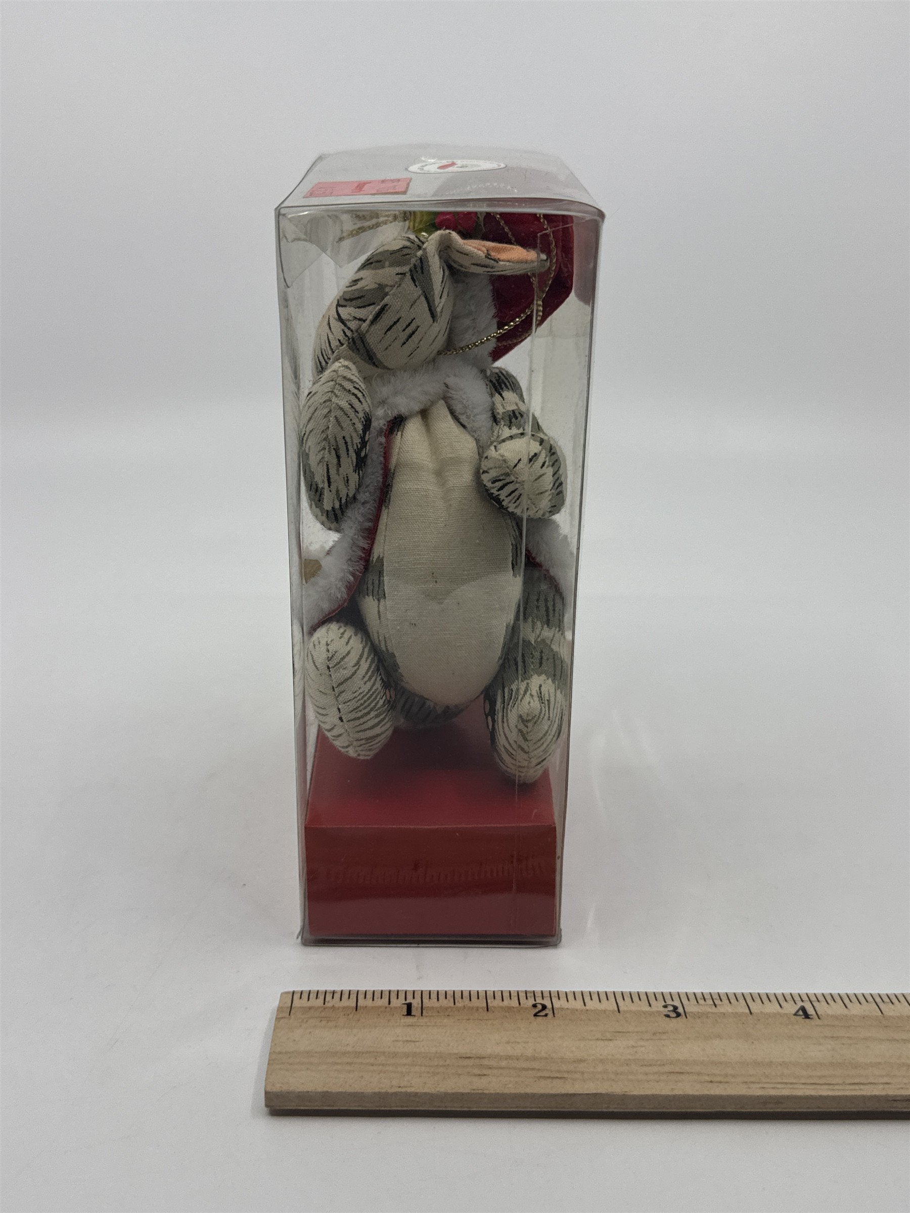 Vintage Cutie Kitty Santa's World Kurt S Adler Inc. Grey Cat Christmas Ornament