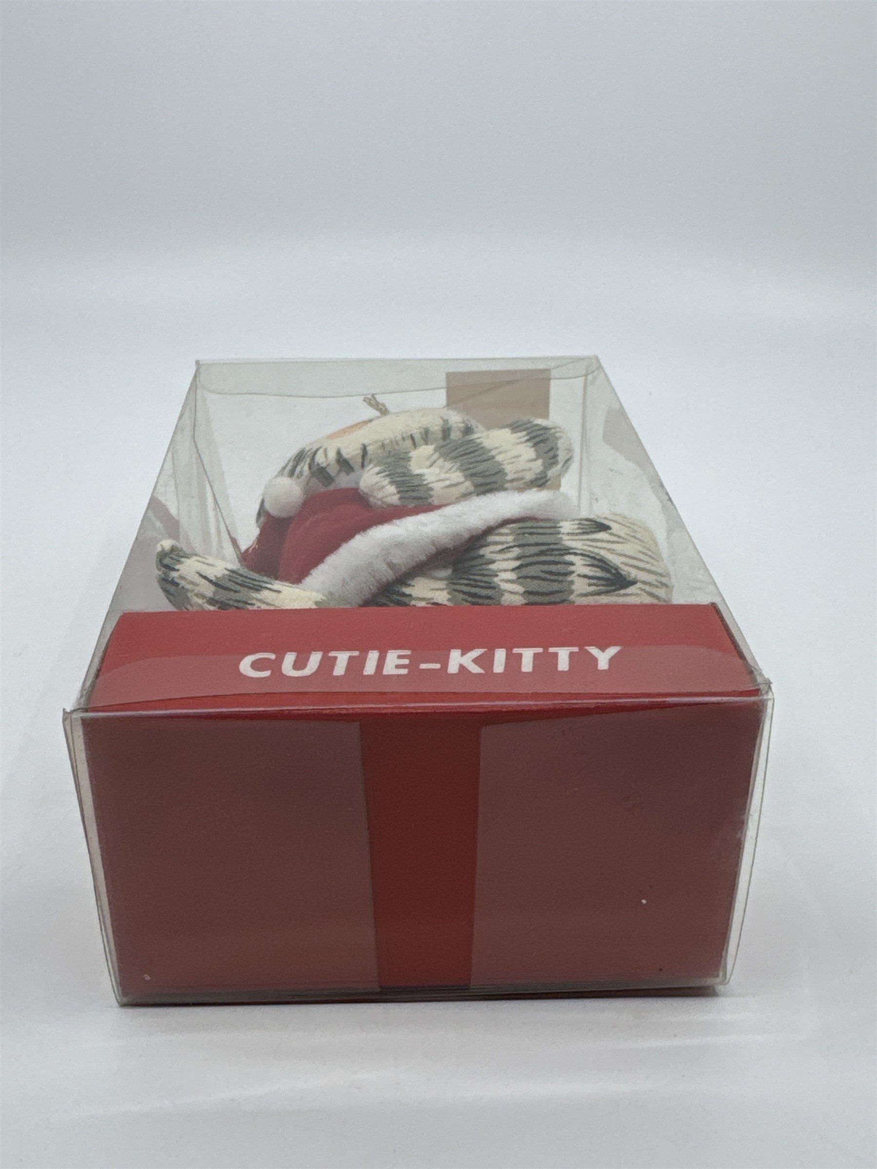 Vintage Cutie Kitty Santa's World Kurt S Adler Inc. Grey Cat Christmas Ornament