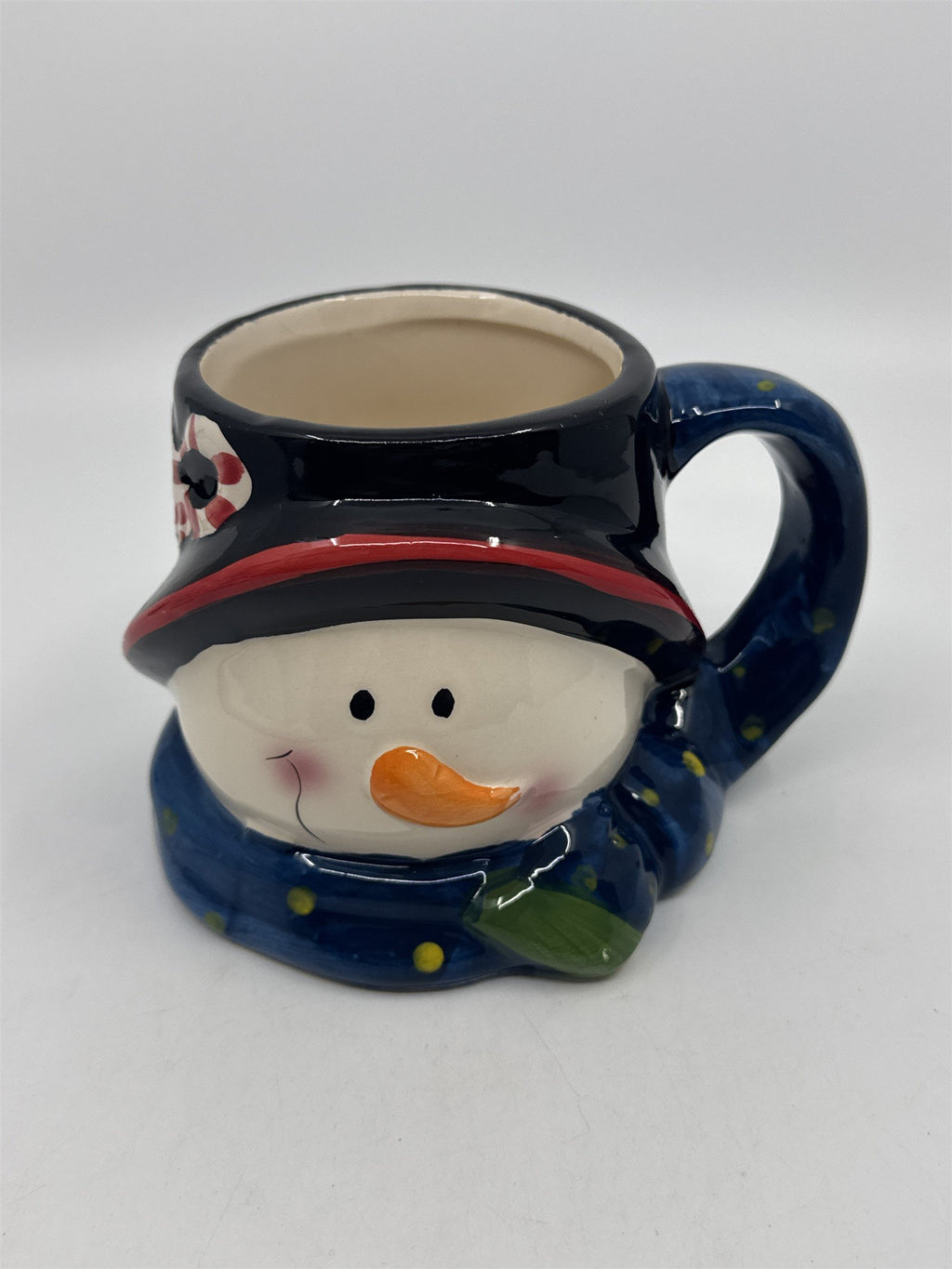 Vintage Christmas Holiday Ceramic Snowman Mug By Royal Norfolk *Chipped