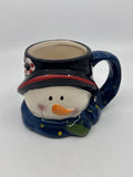 Vintage Christmas Holiday Ceramic Snowman Mug By Royal Norfolk *Chipped