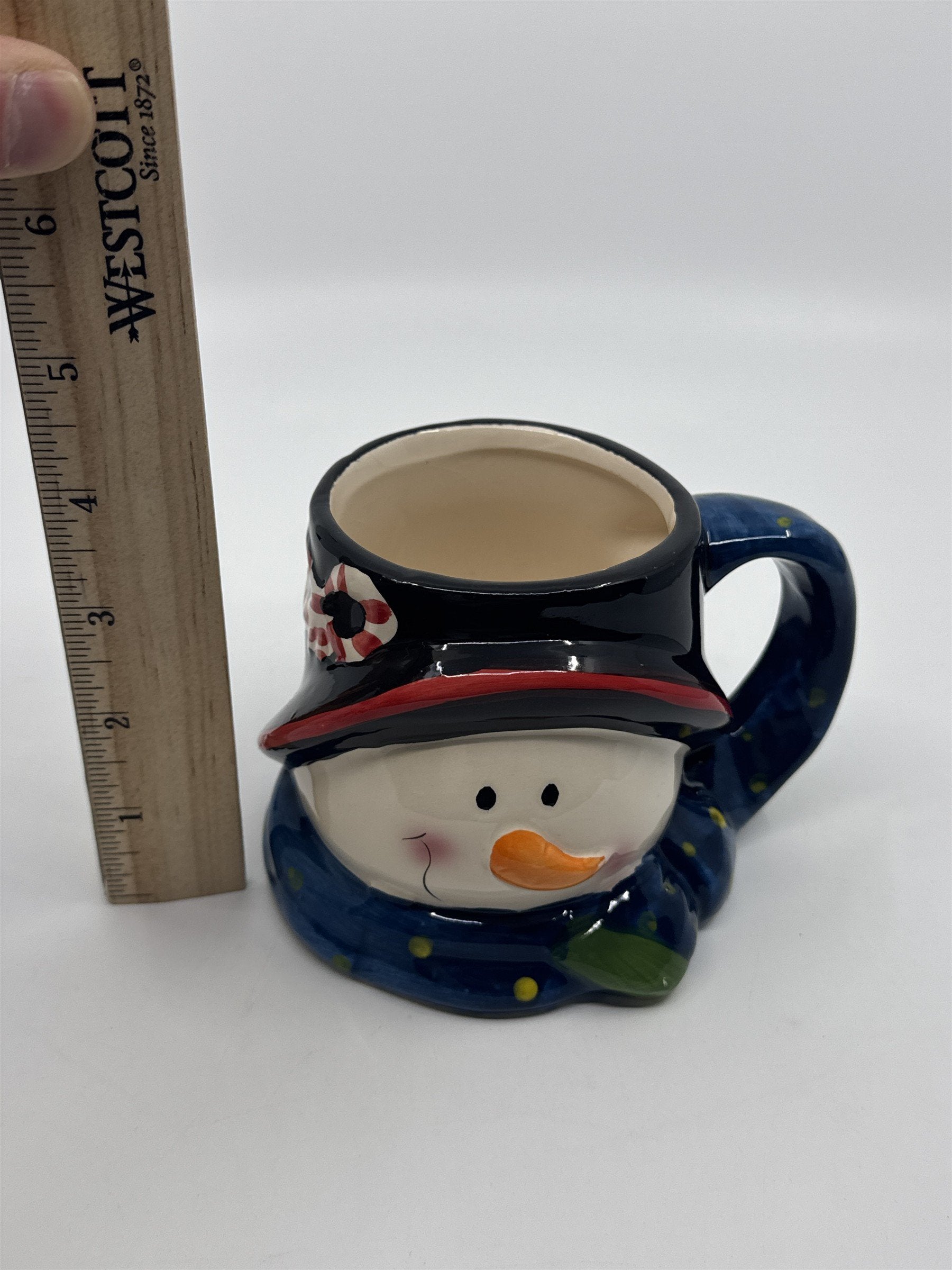 Vintage Christmas Holiday Ceramic Snowman Mug By Royal Norfolk *Chipped
