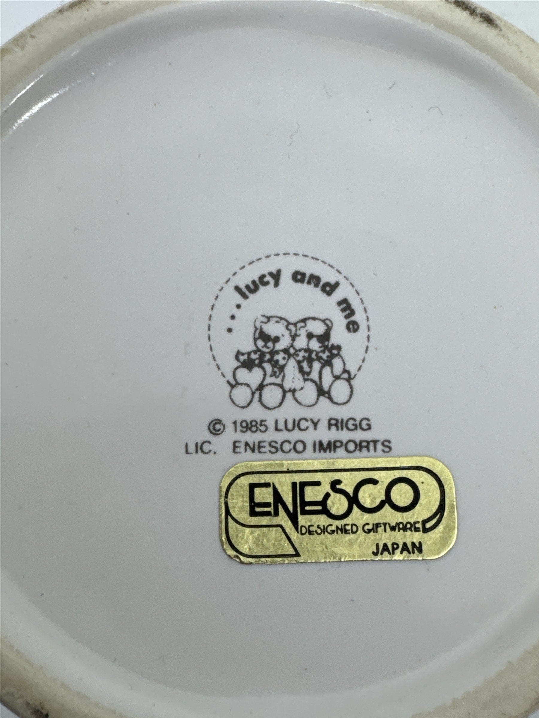 Vintage Enesco October Halloween Bear Coffee Mug Lucy Rigg 1985