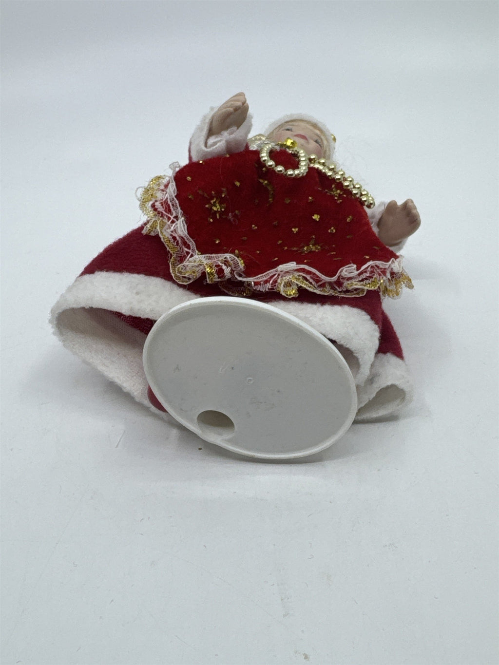 Vintage Belinda Agnes Christmas Collection Small Blonde Doll In Red Dress