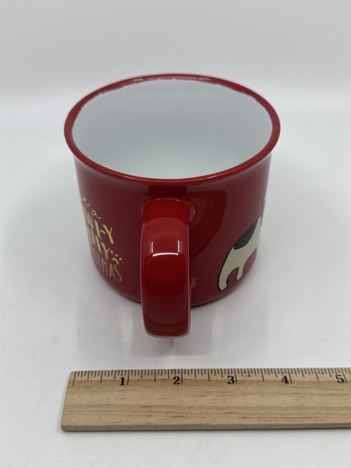 French Bull Dog Have A Howl-y Jolly Christmas Red Christmas Coffee Mug