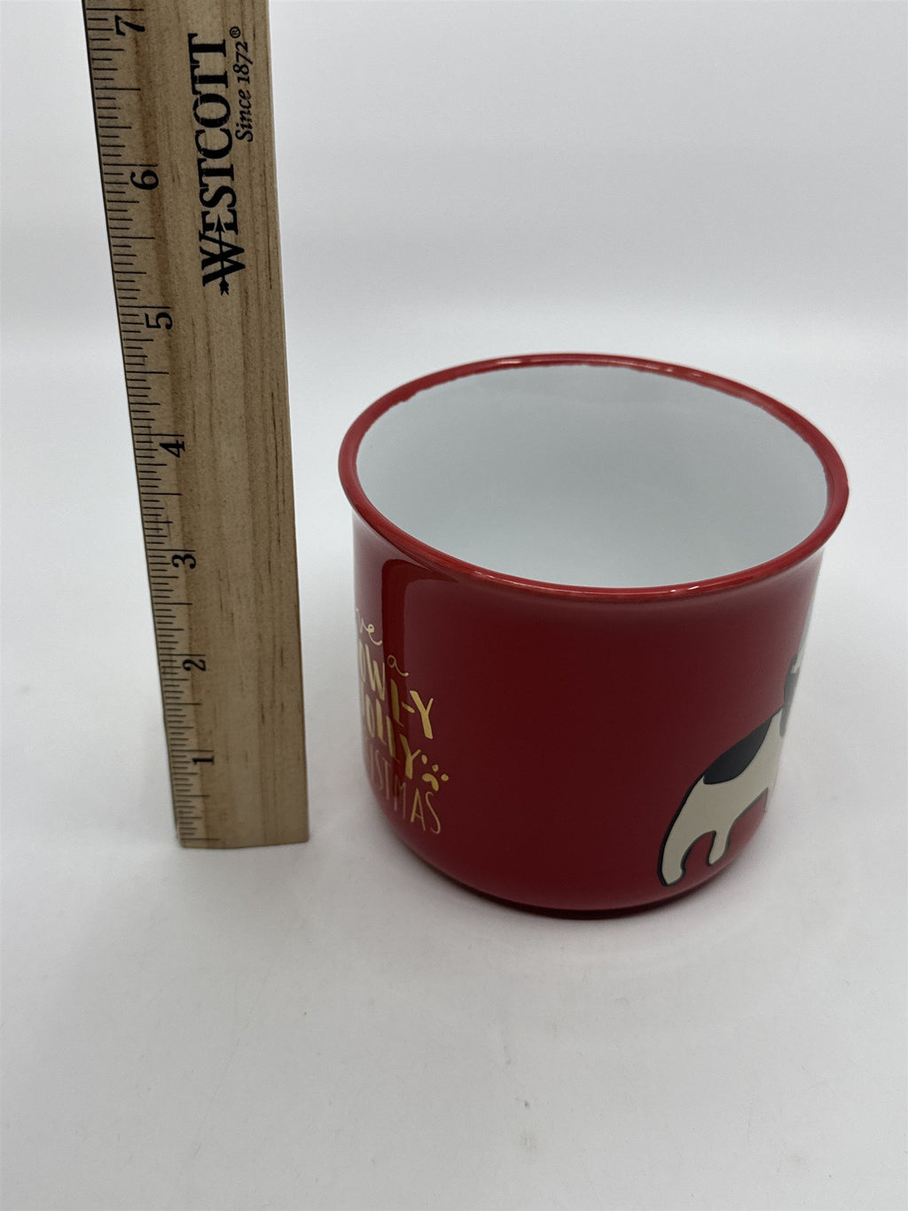French Bull Dog Have A Howl-y Jolly Christmas Red Christmas Coffee Mug