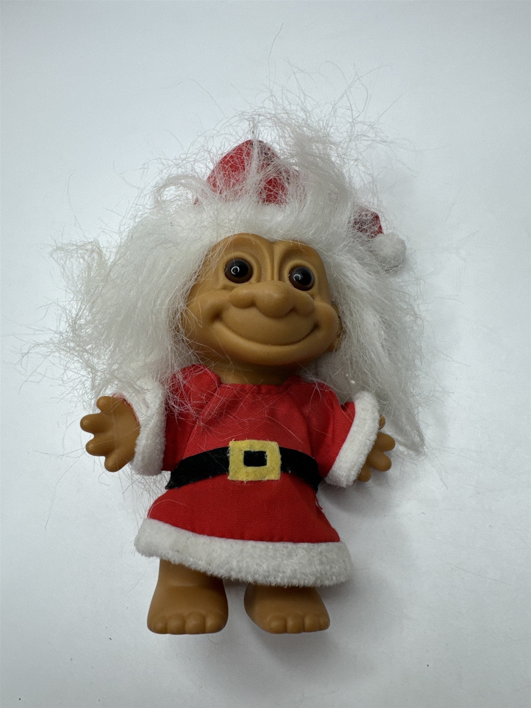 Russ Santa Claus Christmas Troll Doll /w Red and White Outfit 90s Retro Holiday