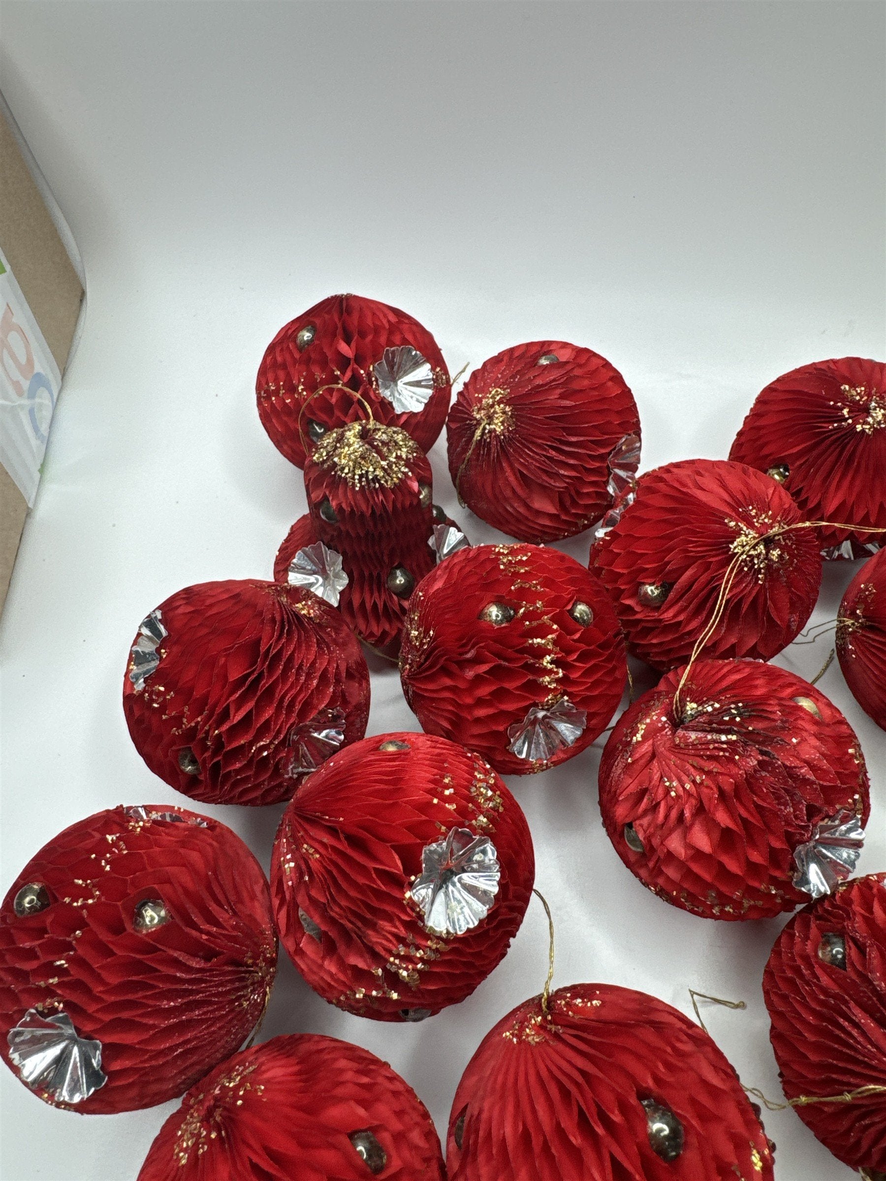 Lot of 12 Vintage Wire Bells Ornaments Christmas Home Decor Multicolored Balls