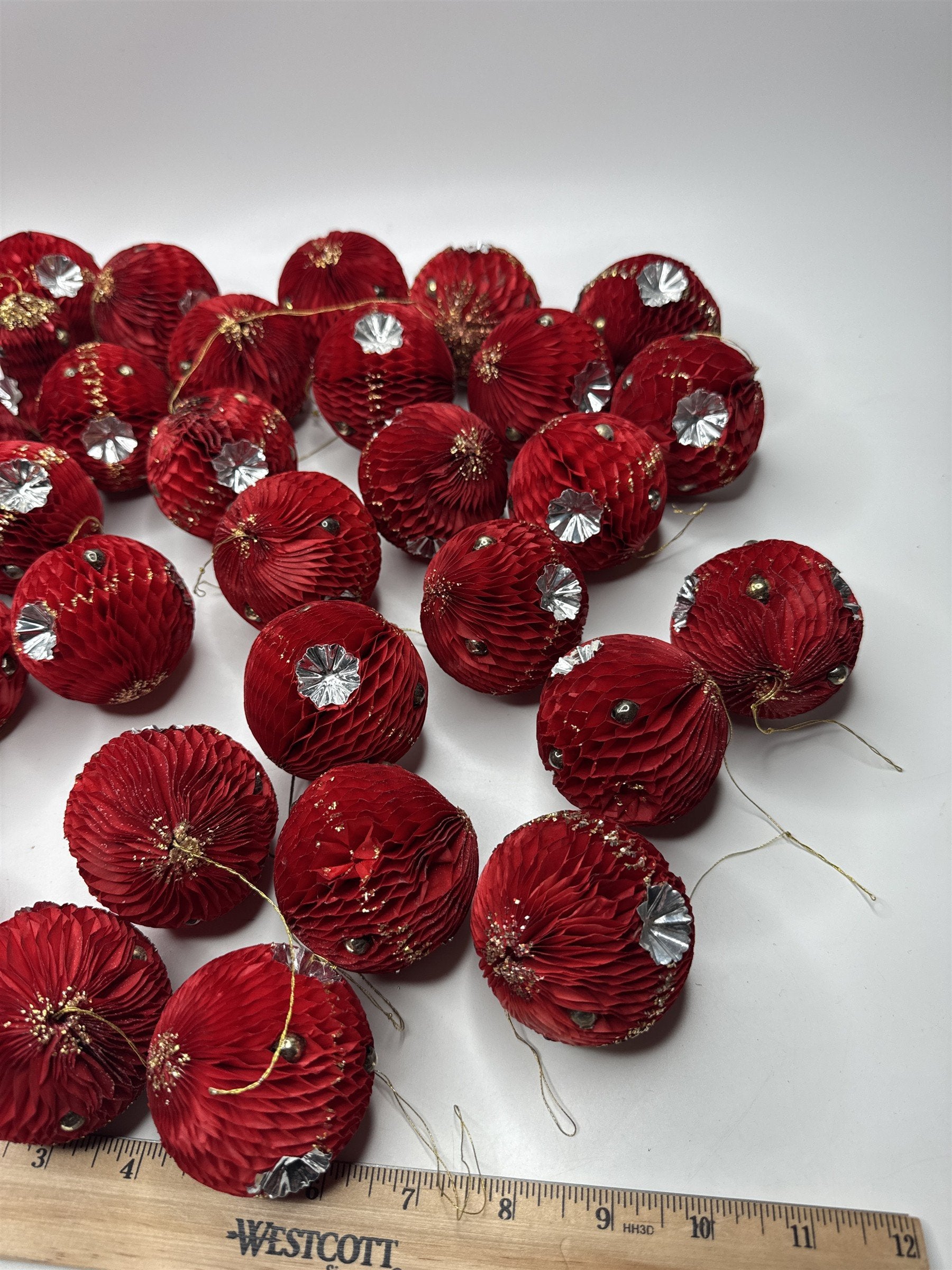 Lot of 12 Vintage Wire Bells Ornaments Christmas Home Decor Multicolored Balls