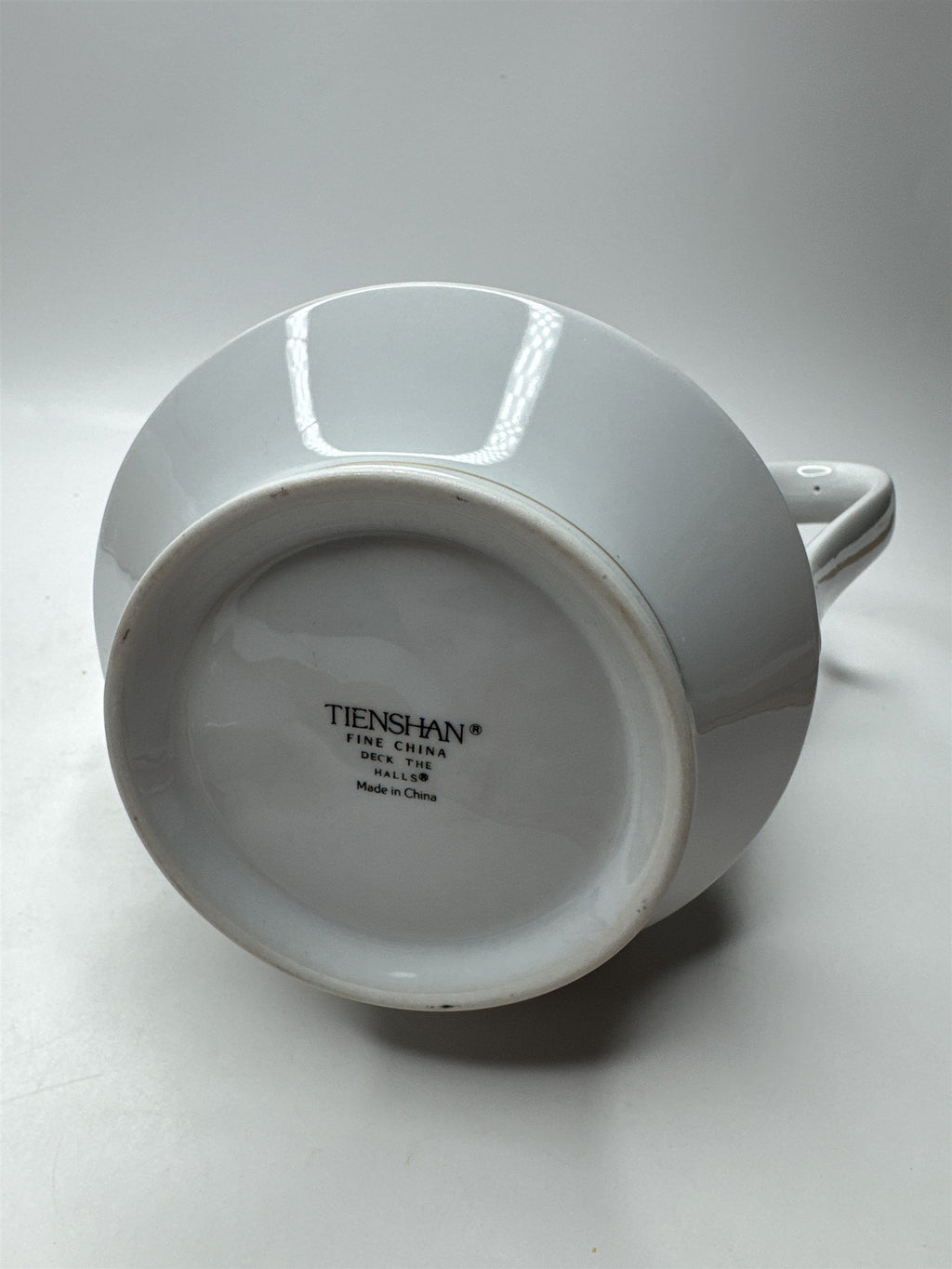 Tienshan Fine China Deck the Halls Coffee Tea Pot Christmas Poinsettia Holiday