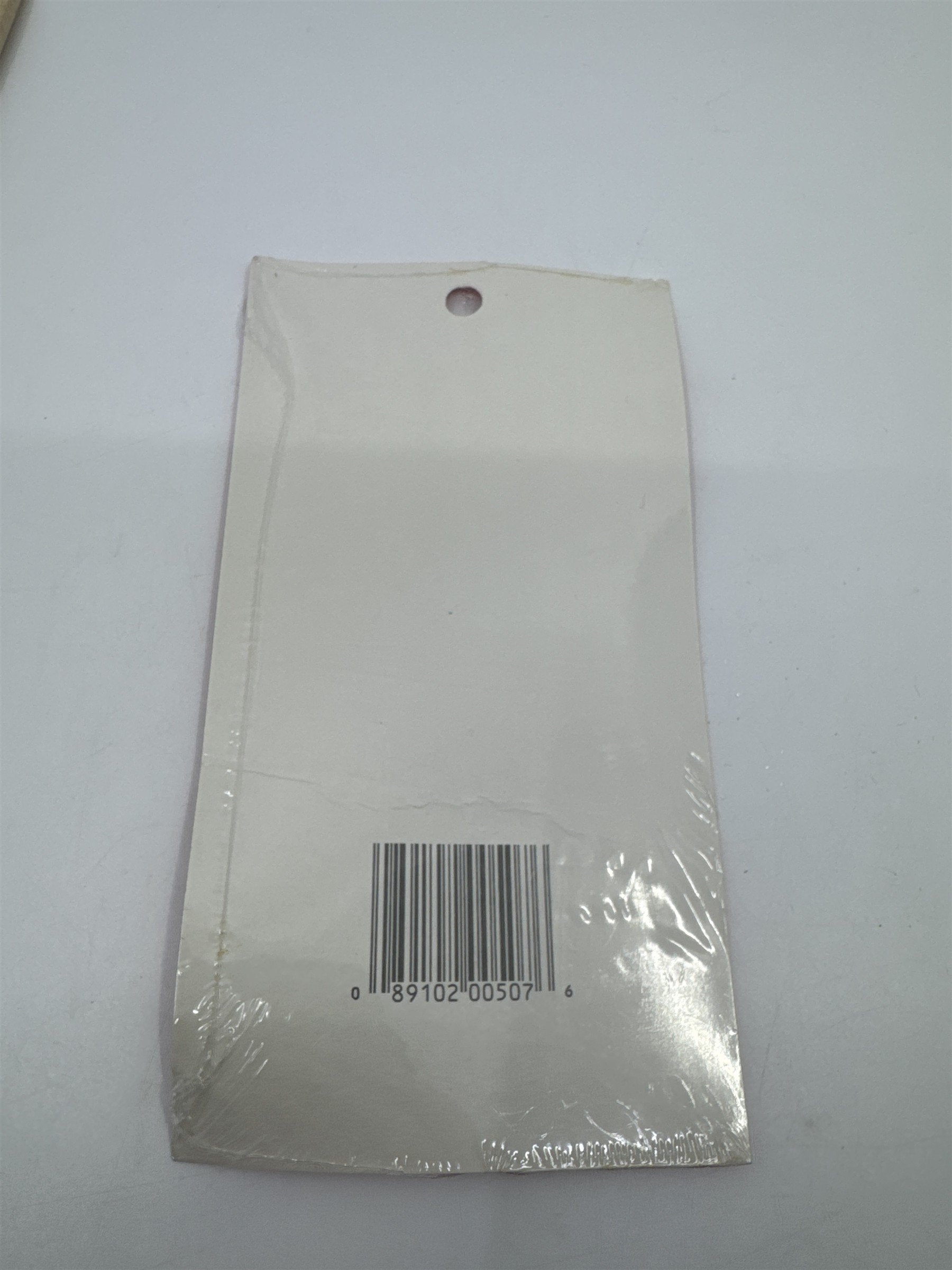 Vintage Holiday Christmas Ornament/Gift Tag White And Silver Cat W/ Present