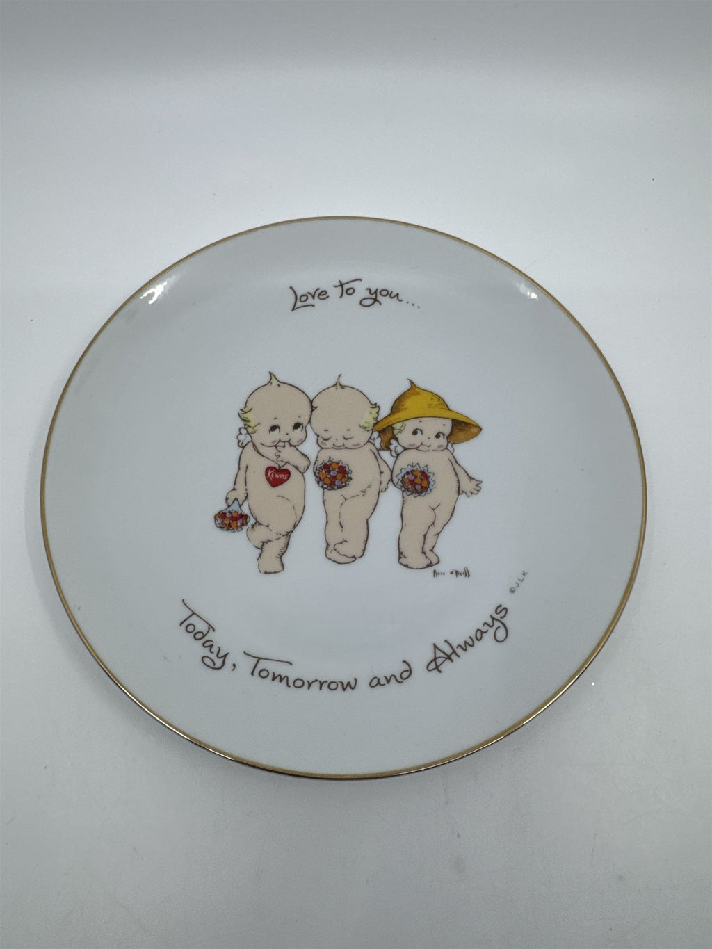 Vintage Kewpie Doll Plate "Love to you Today, Tomorrow, and Always"