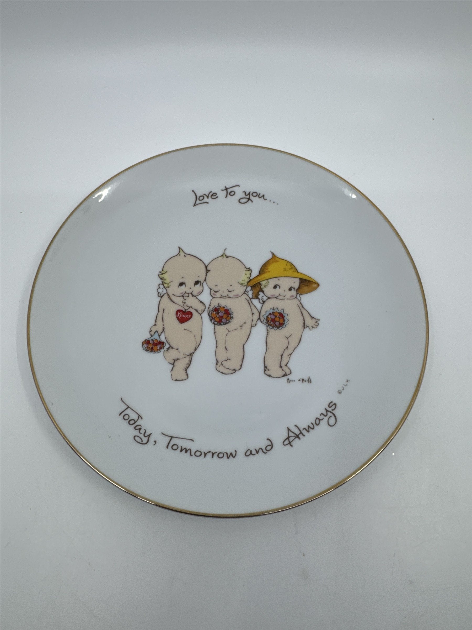 Vintage Kewpie Doll Plate "Love to you Today, Tomorrow, and Always"