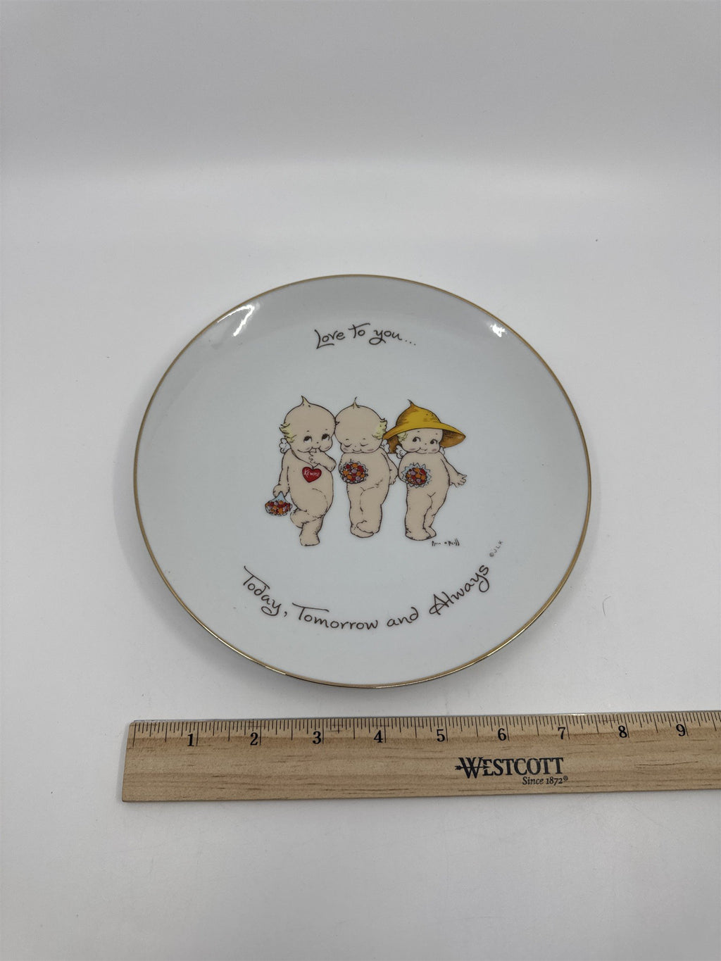 Vintage Kewpie Doll Plate "Love to you Today, Tomorrow, and Always"