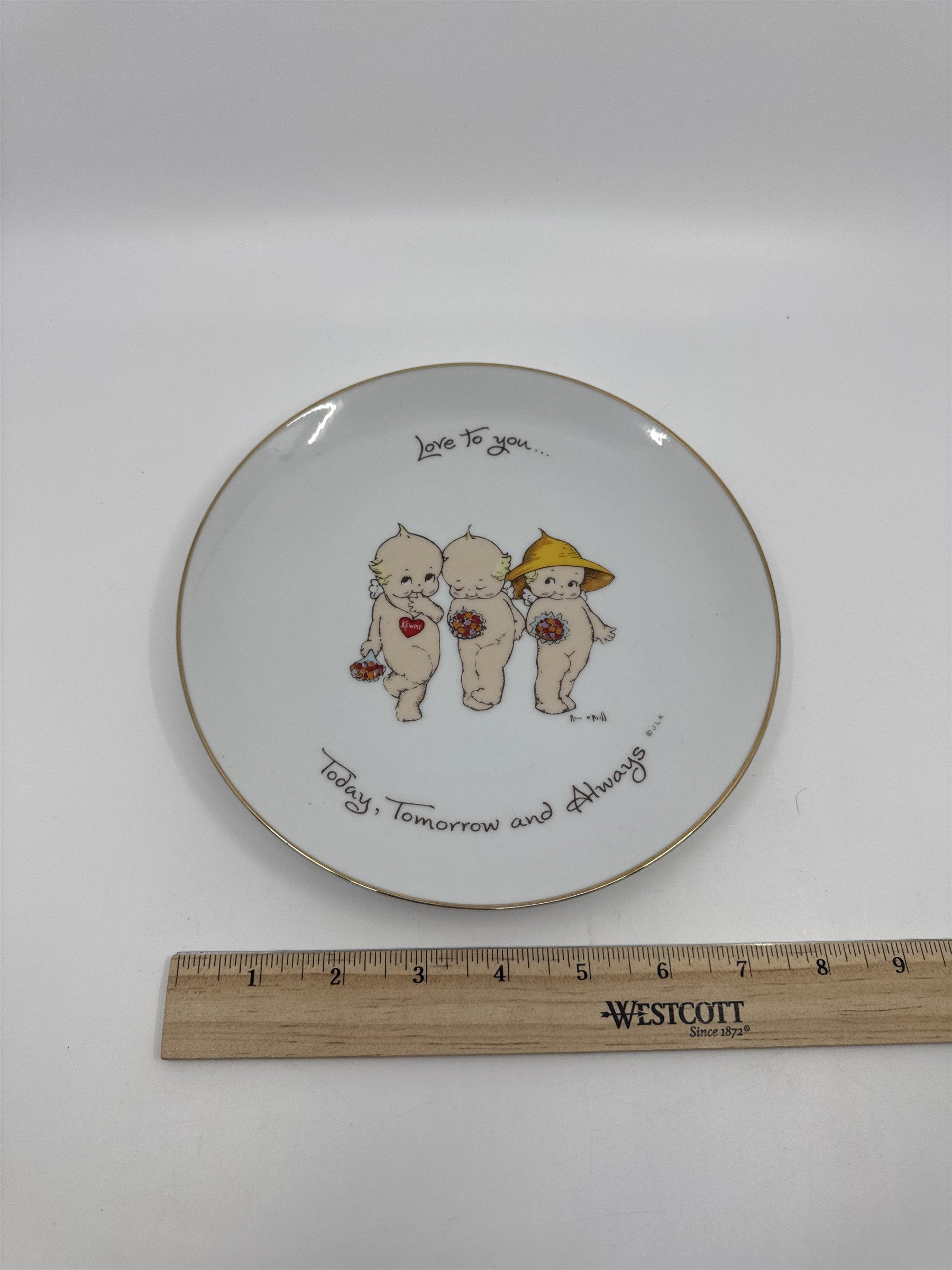 Vintage Kewpie Doll Plate "Love to you Today, Tomorrow, and Always"