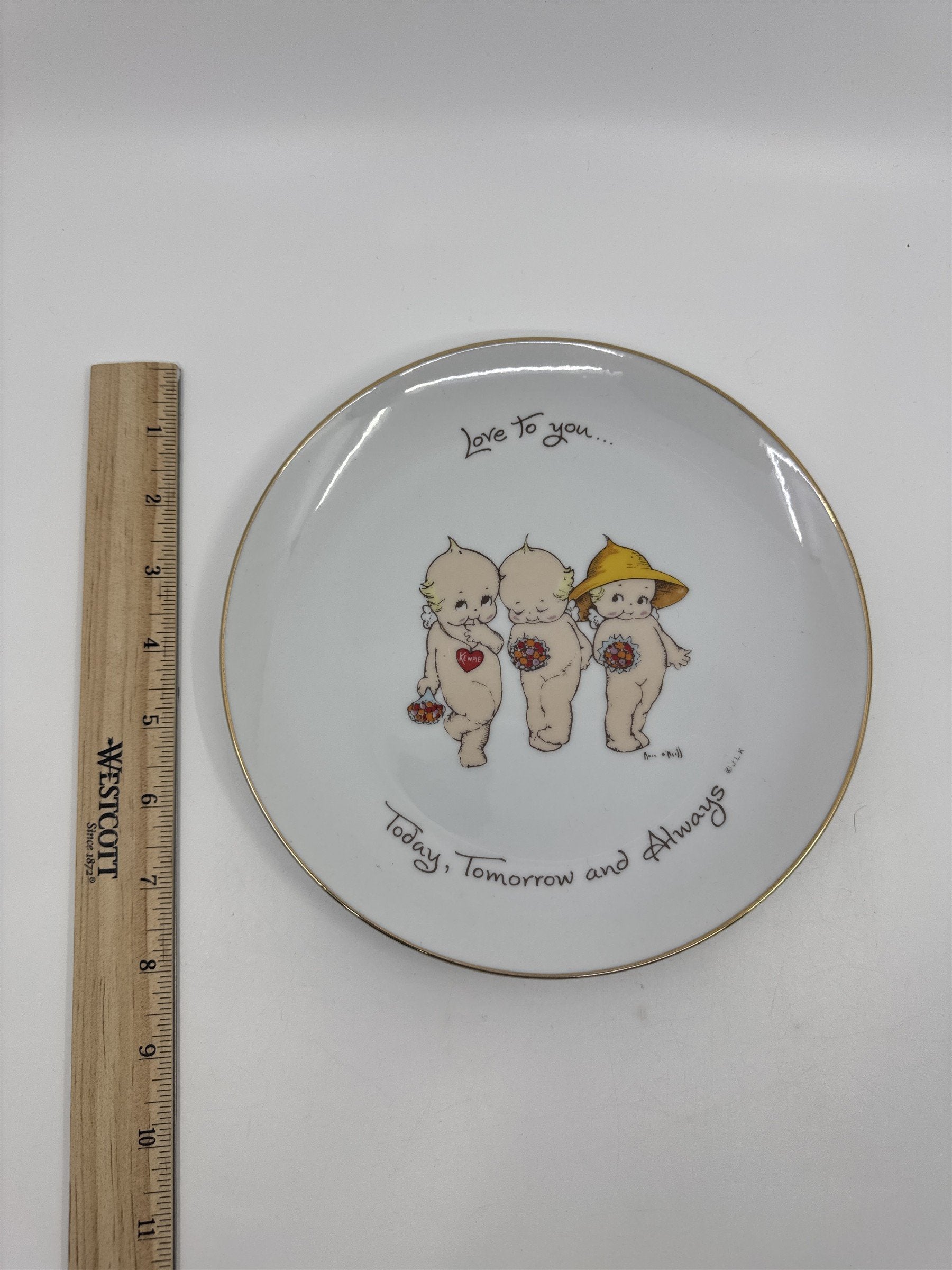 Vintage Kewpie Doll Plate "Love to you Today, Tomorrow, and Always"