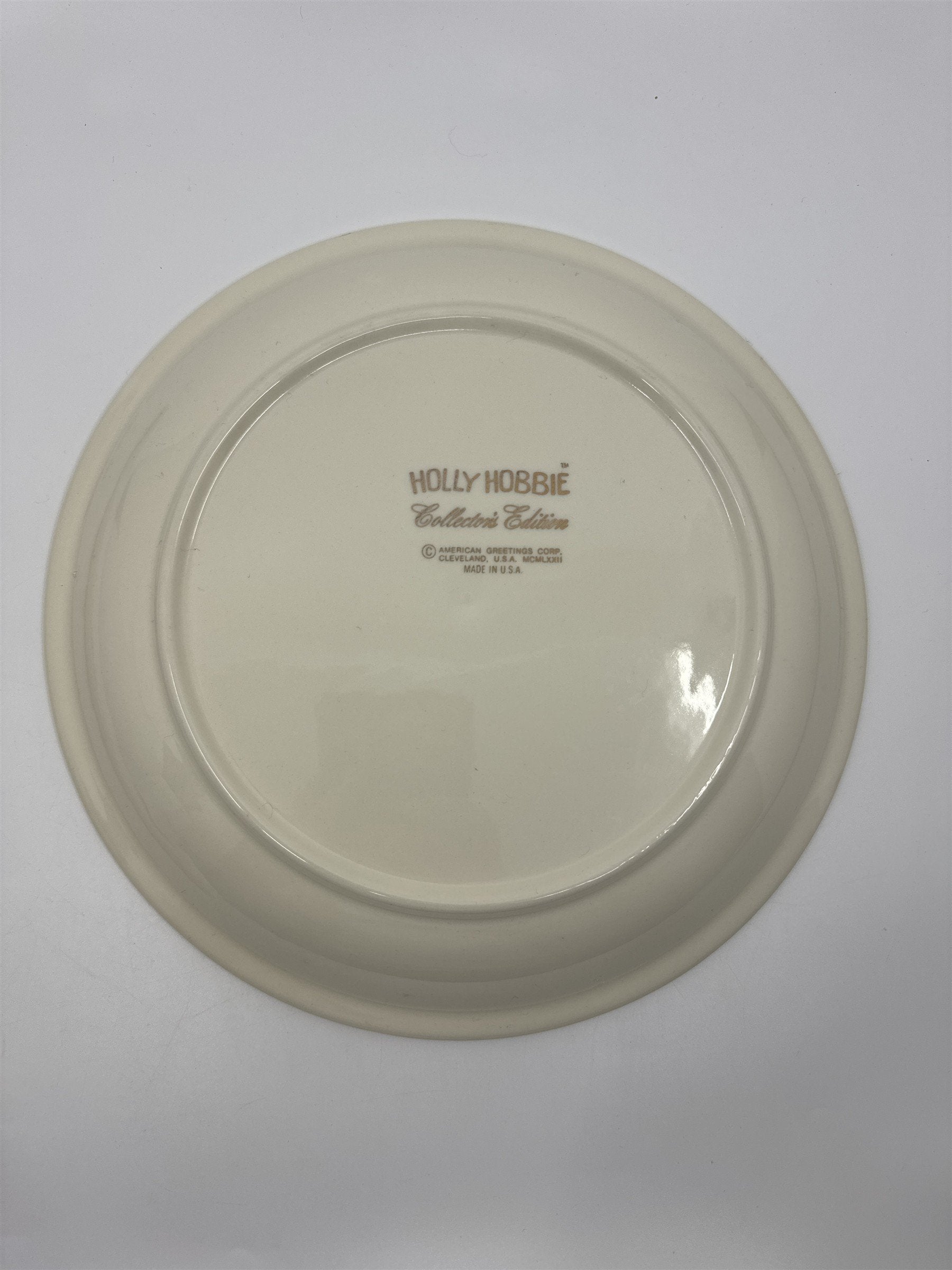 Vintage Holly Hobbie Plate "Love is a way of smiling with your heart"