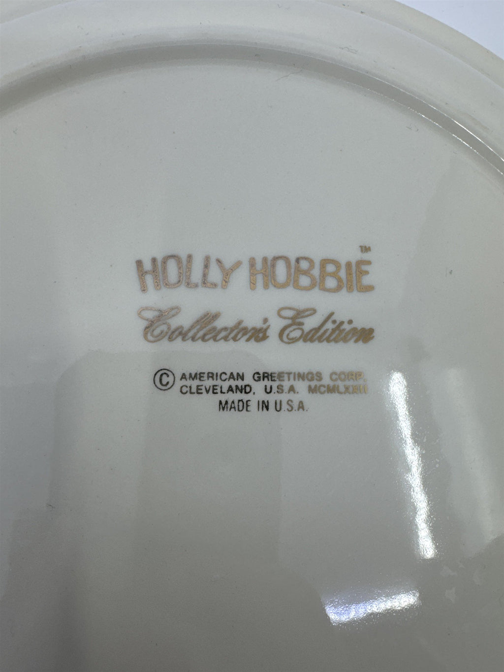 Vintage Holly Hobbie Plate "Love is a way of smiling with your heart"