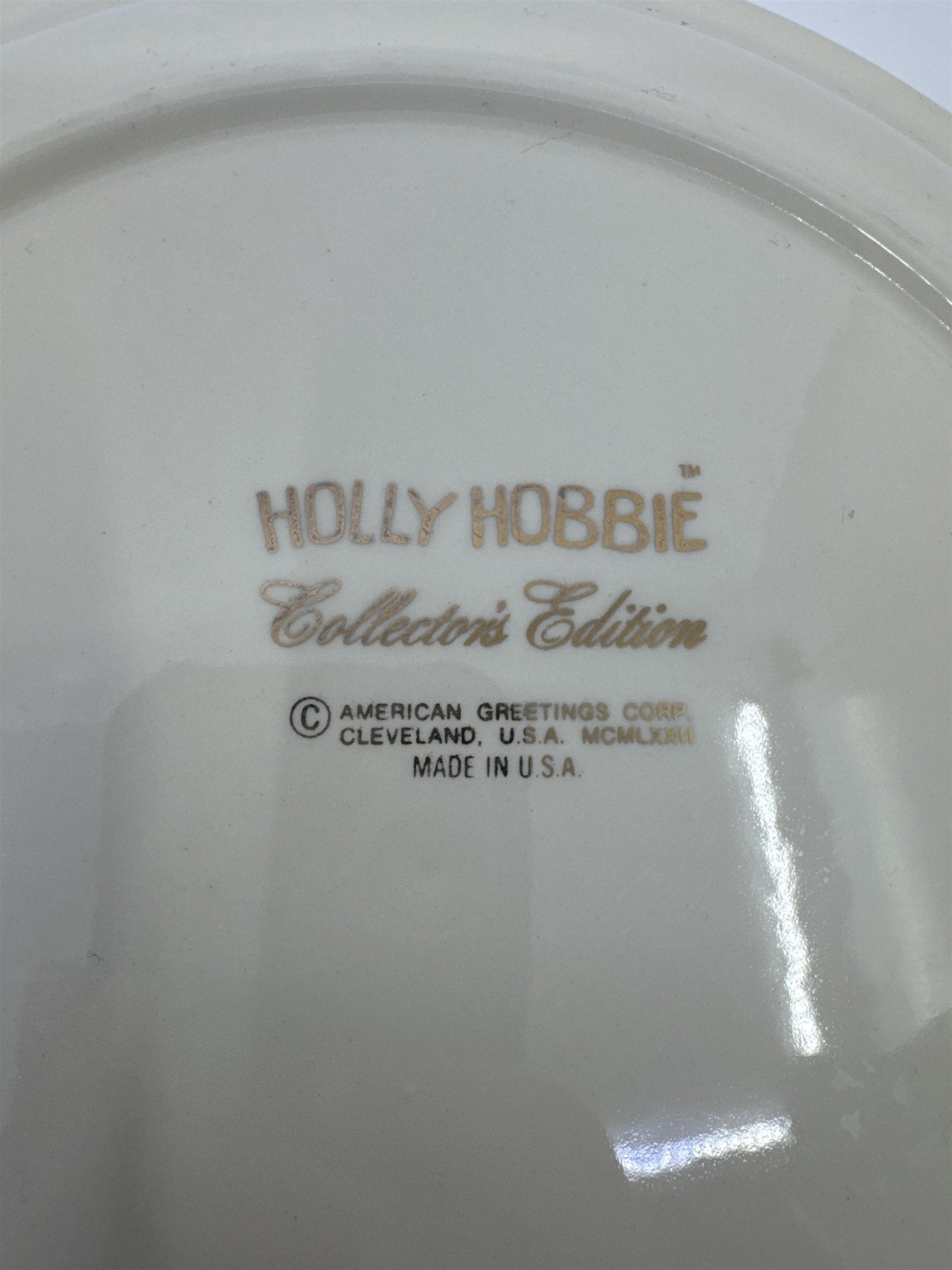 Vintage Holly Hobbie Plate "Love is a way of smiling with your heart"