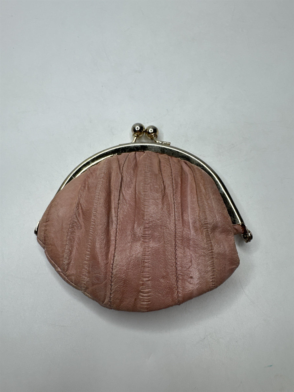 Vintage Pink Eel Skin Coin Purse/Wallet Made in Korea Womens Accessory