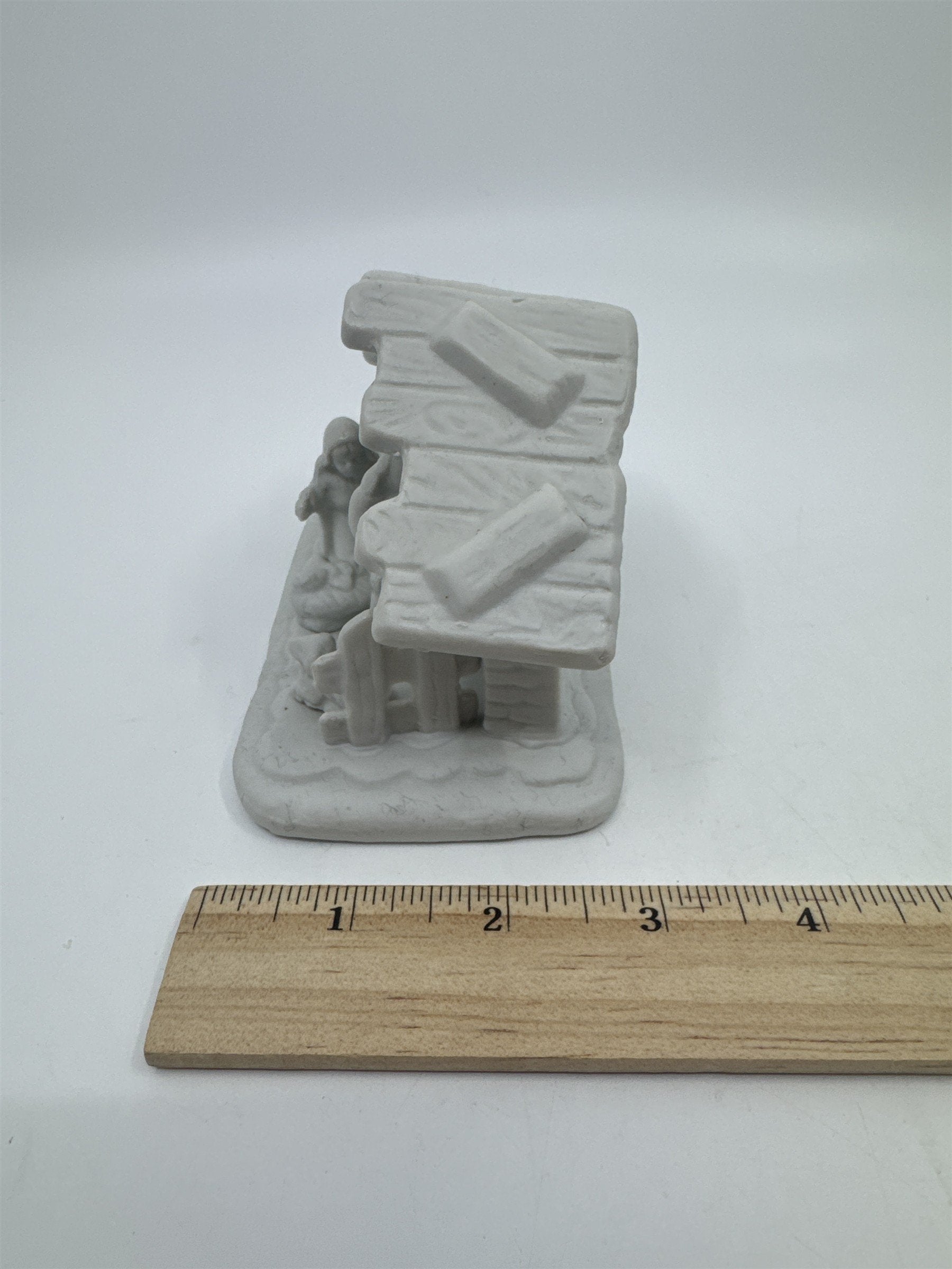 Vintage White Ceramic Nativity Figurine Scene Enesco Holiday Decorative Piece