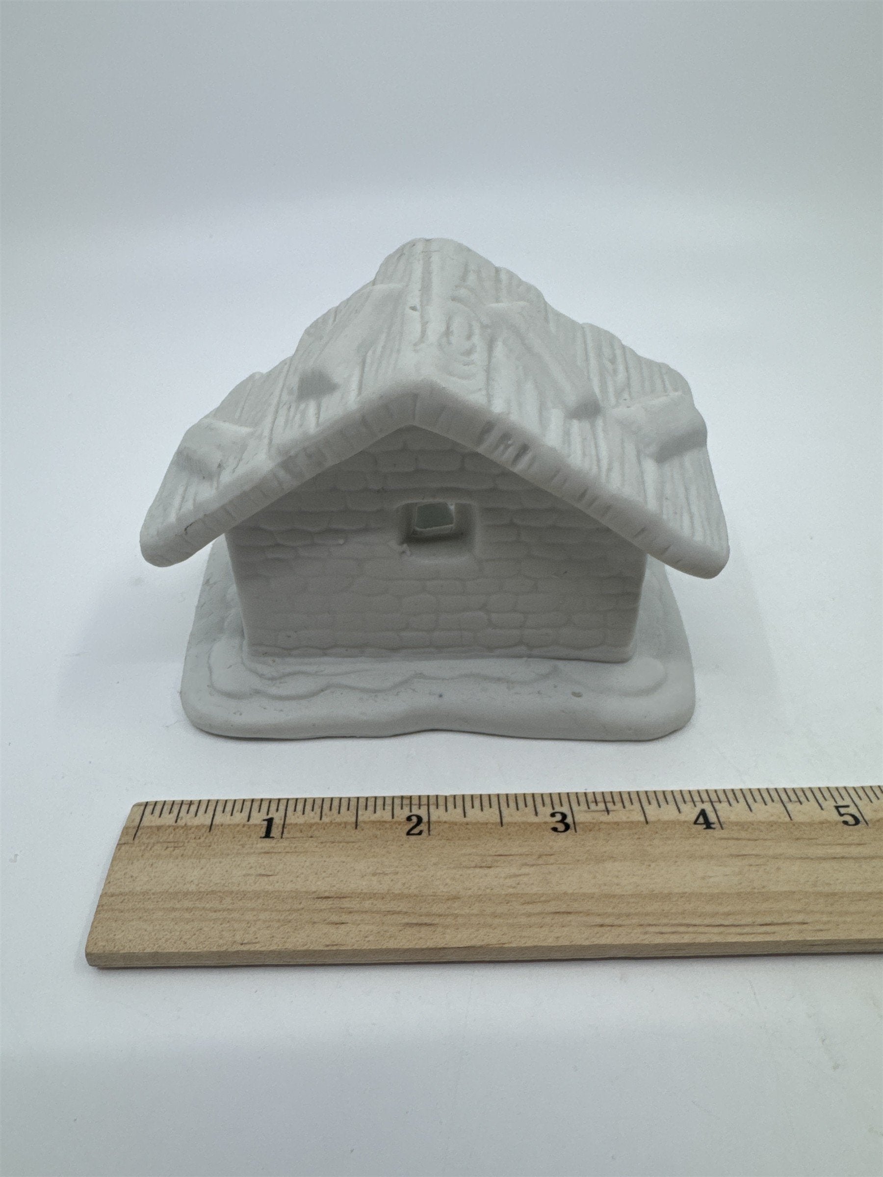 Vintage White Ceramic Nativity Figurine Scene Enesco Holiday Decorative Piece