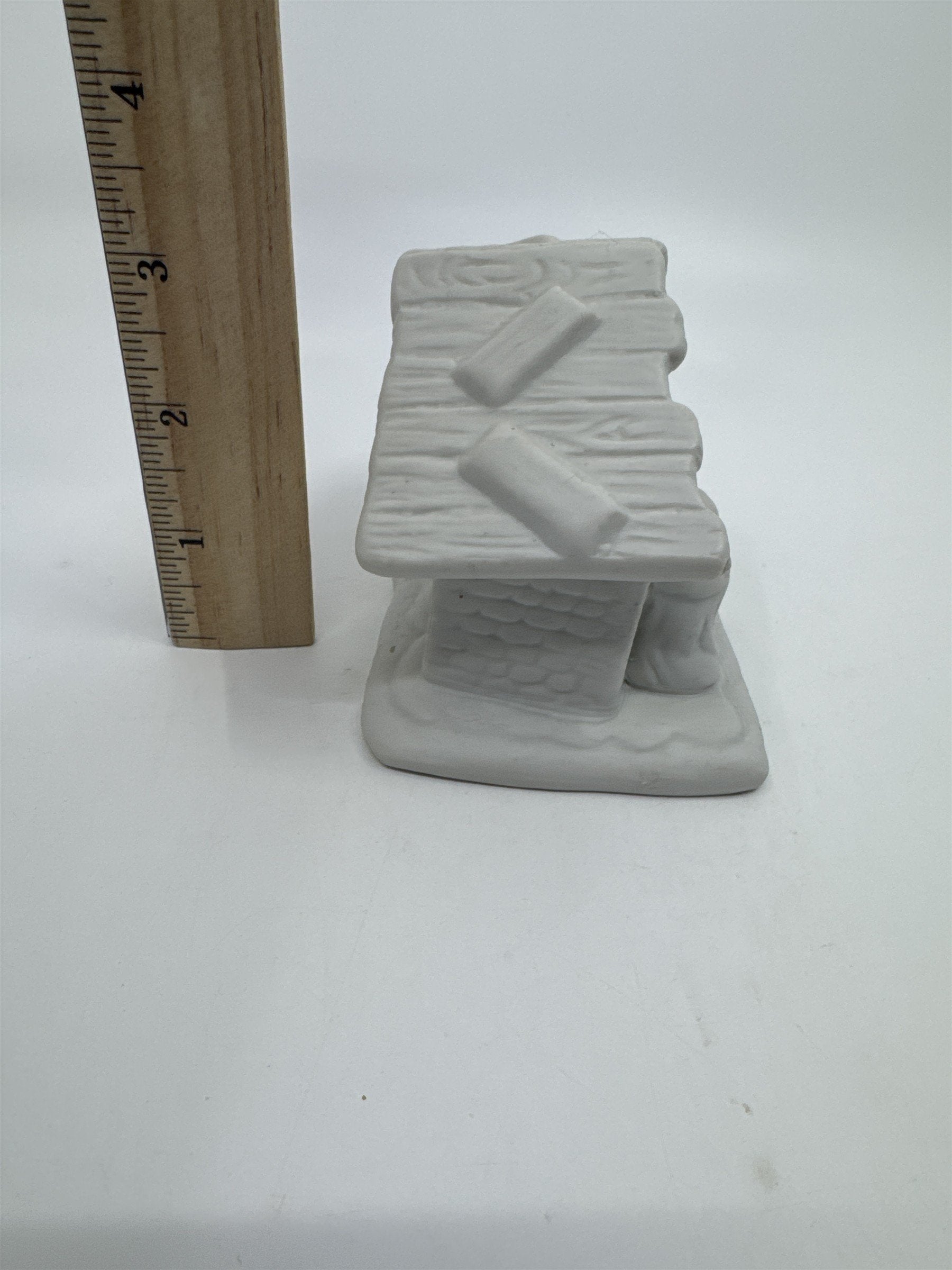 Vintage White Ceramic Nativity Figurine Scene Enesco Holiday Decorative Piece