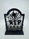 Halloween RIP Tombstone W/ Spider And Web Tealight Candle Holder Votive