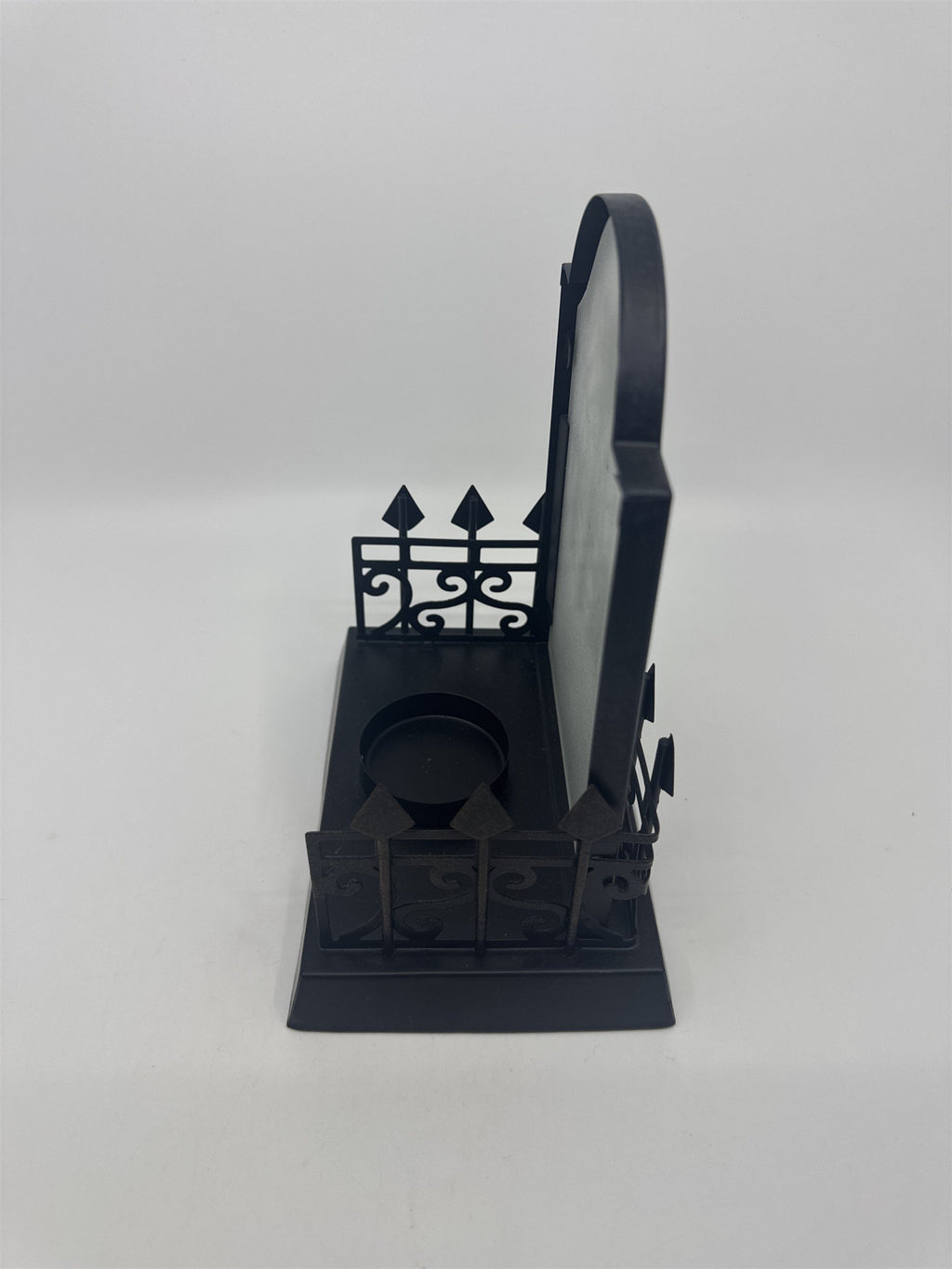 Halloween RIP Tombstone W/ Spider And Web Tealight Candle Holder Votive
