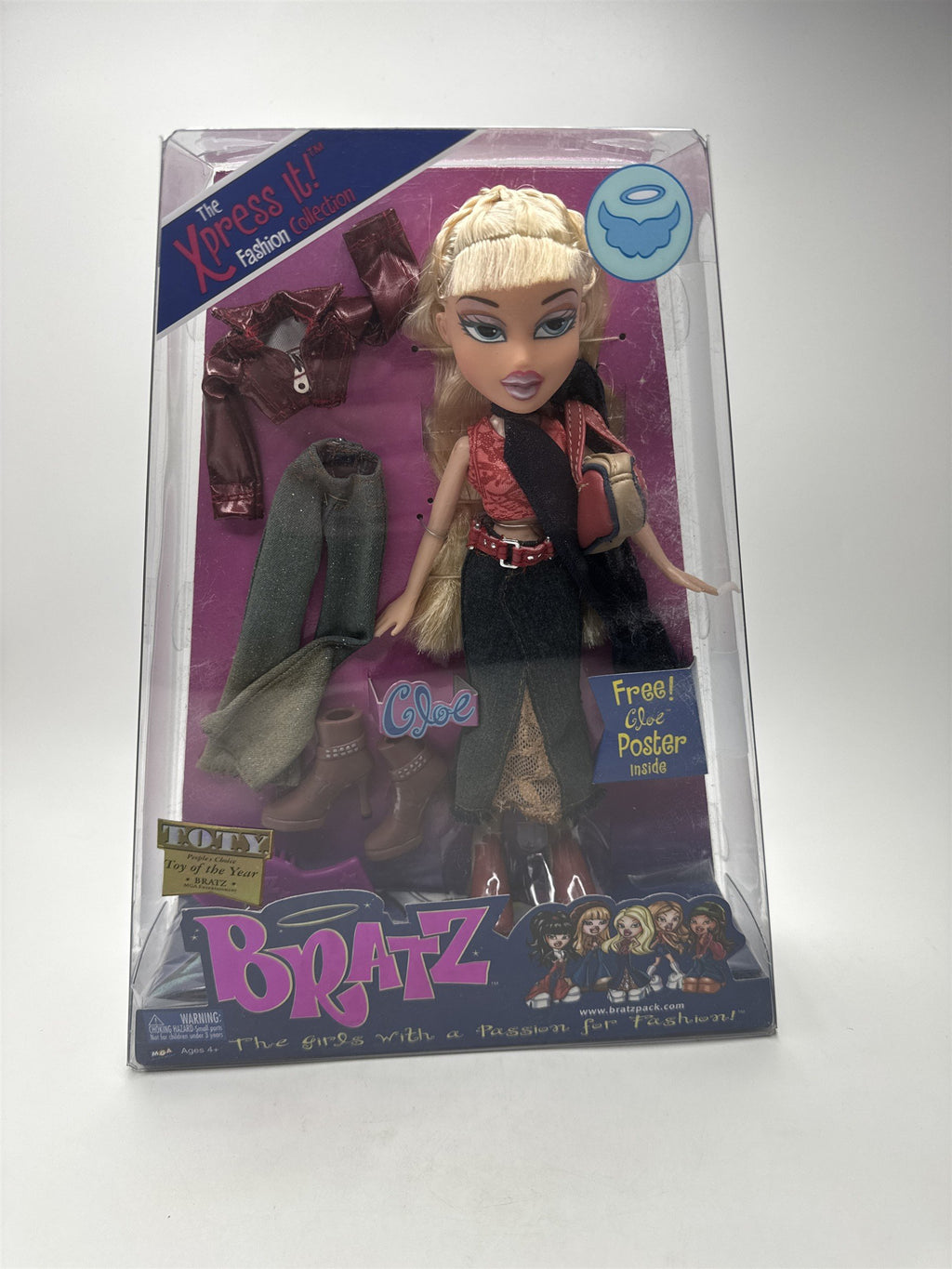 Vintage MGA 2002 Bratz Xpress It! Fashion Collection Cloe NIB