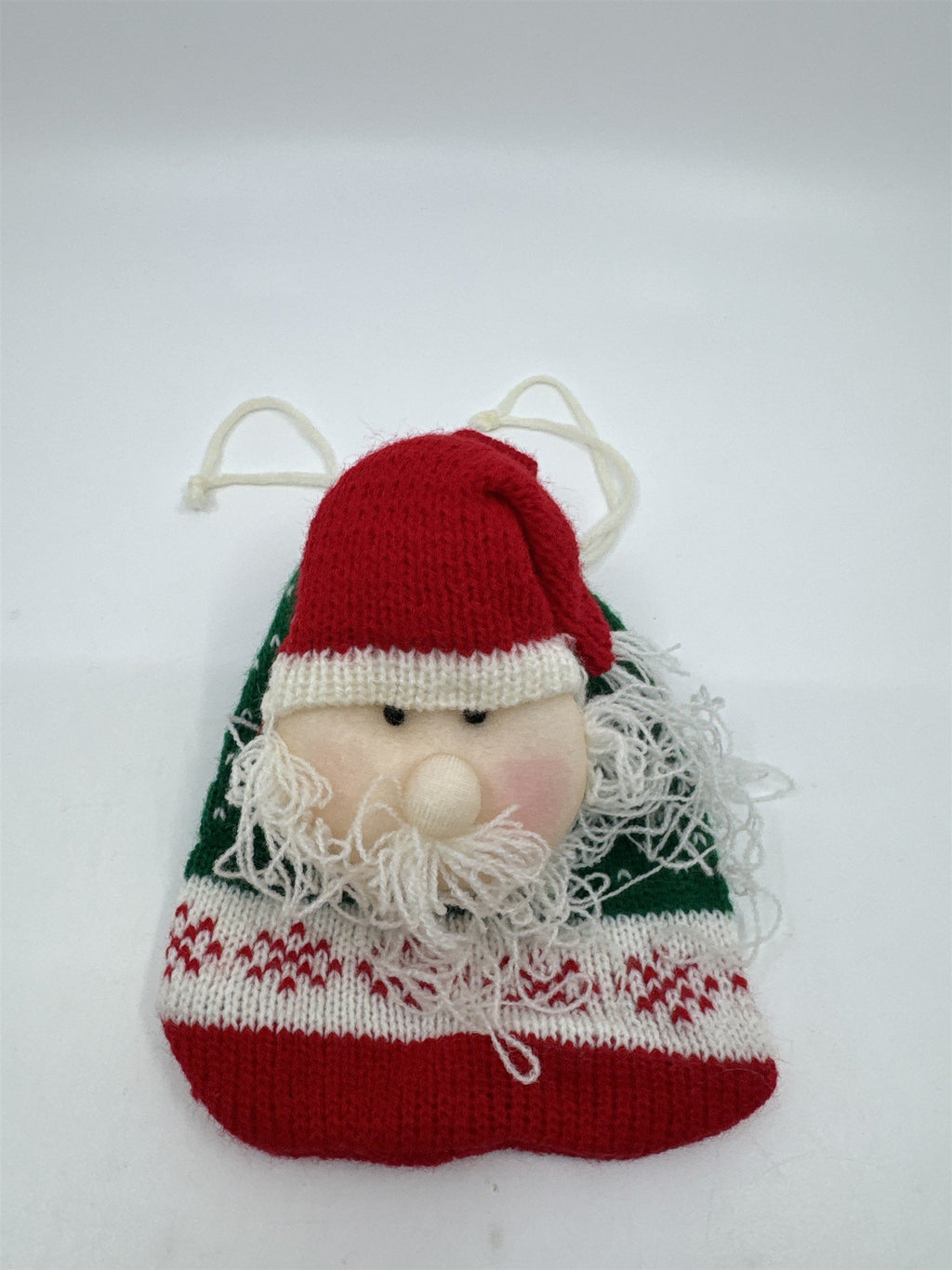 Knitted Christmas Santa Clause Goodie/Candy/Treat Bag Holiday Gift Bag