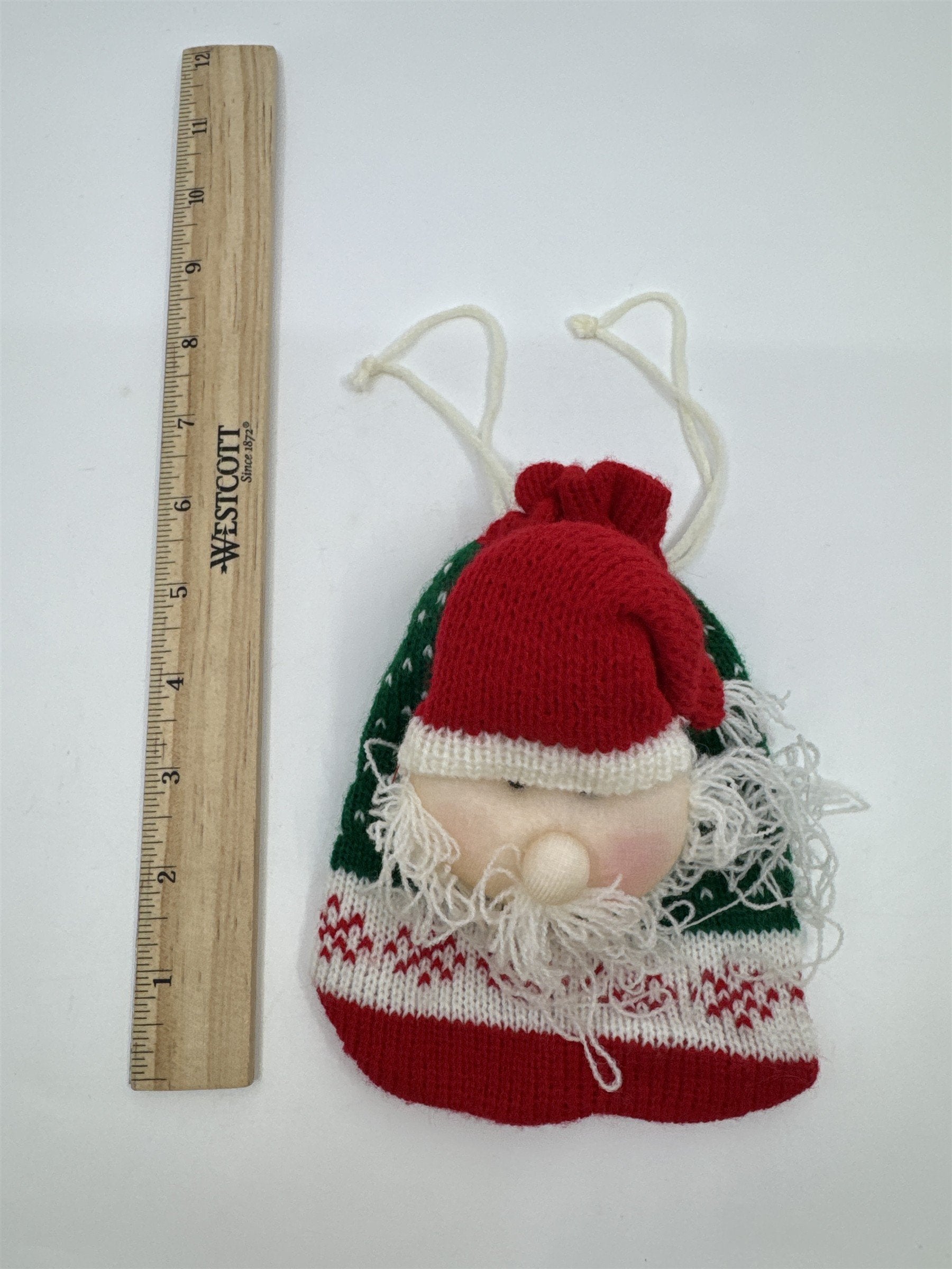 Knitted Christmas Santa Clause Goodie/Candy/Treat Bag Holiday Gift Bag
