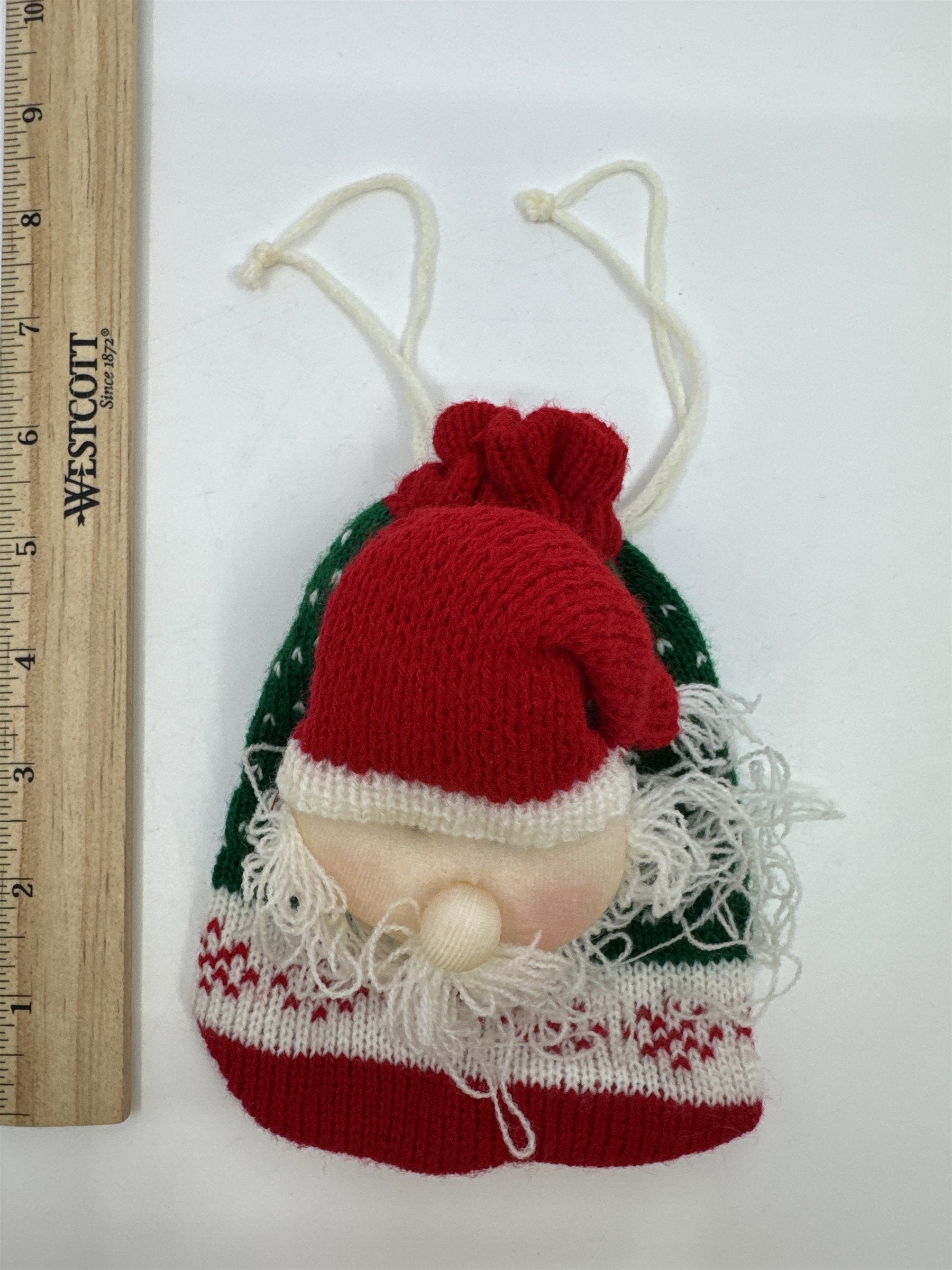 Knitted Christmas Santa Clause Goodie/Candy/Treat Bag Holiday Gift Bag