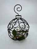 Vintage Brown Ornament/Christmas Ball-Shaped Tealight Candle Holder Votive