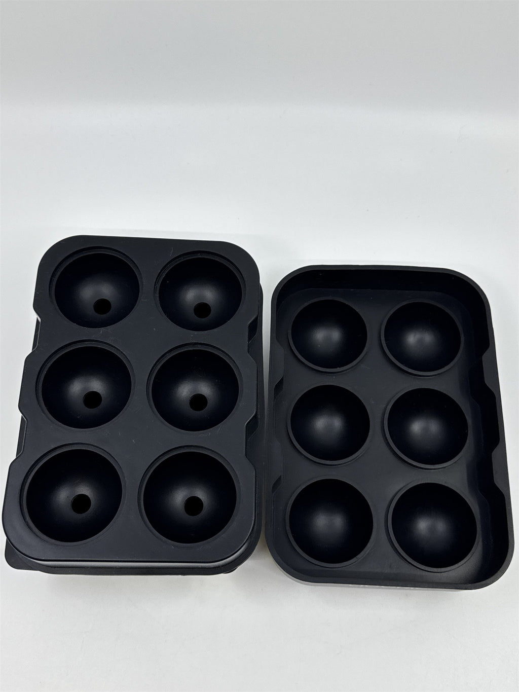 Set Of 2 Ice Cube Trays Square Mold And Large Whiskey Ball Silicone Ice Cubes