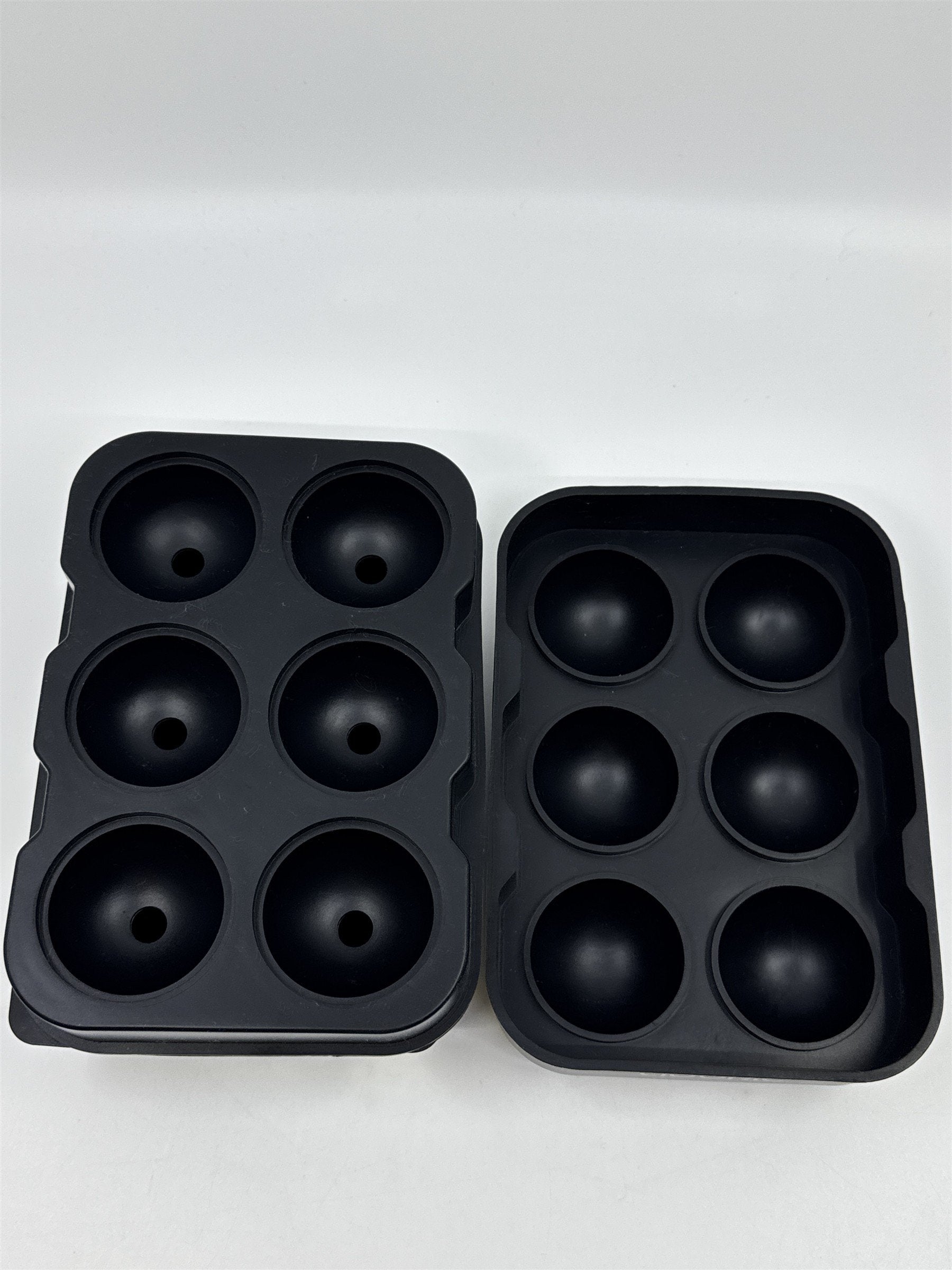 Set Of 2 Ice Cube Trays Square Mold And Large Whiskey Ball Silicone Ice Cubes