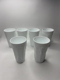 Set of 6 Vintage Grape Milk Glass Glasses 5-3/4" Tall
