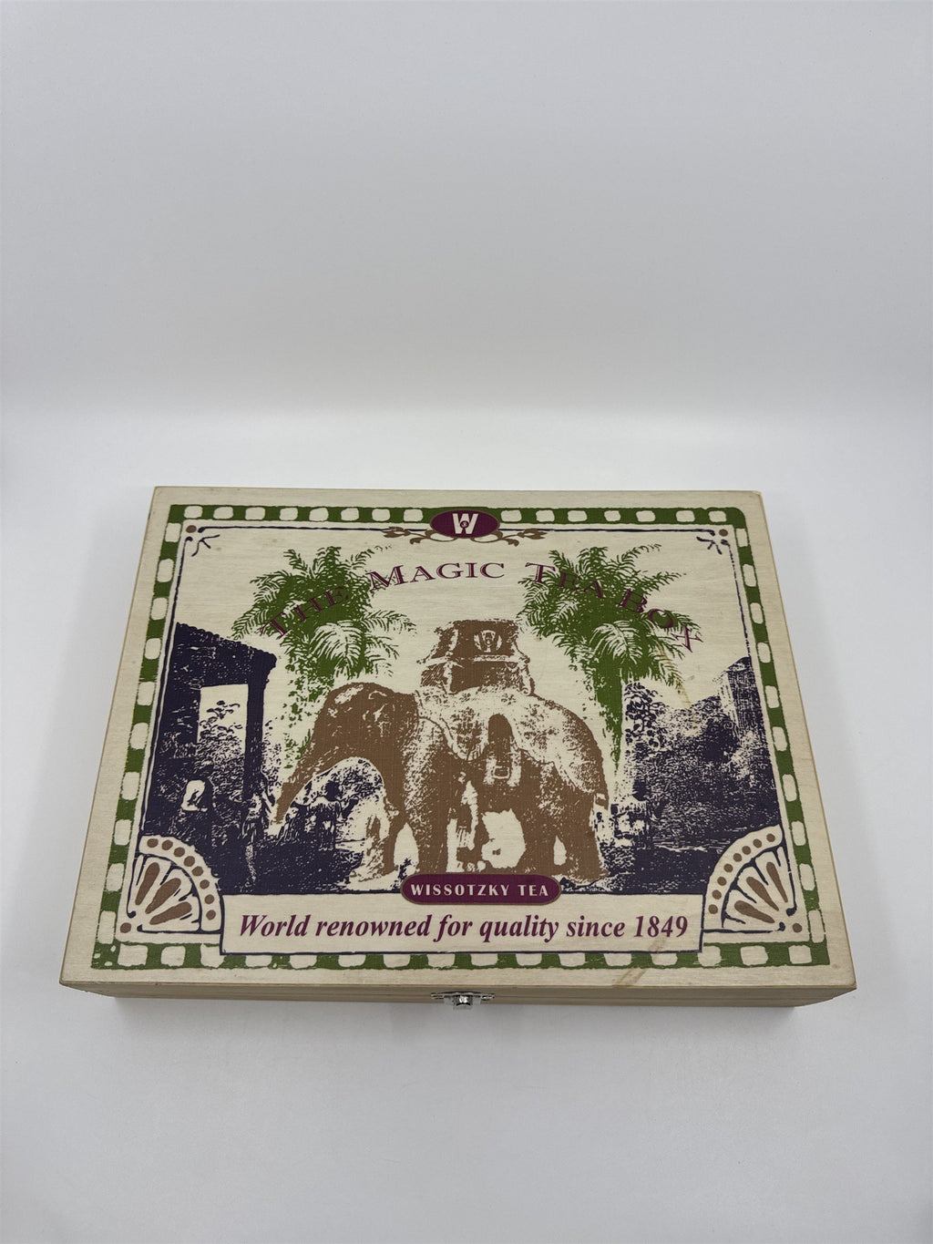 The Magic Tea Box Wissotzky Tea Wooden Empty Tea Chest