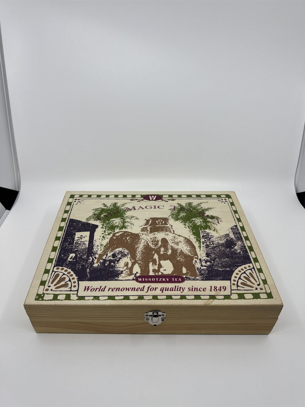 The Magic Tea Box Wissotzky Tea Wooden Empty Tea Chest
