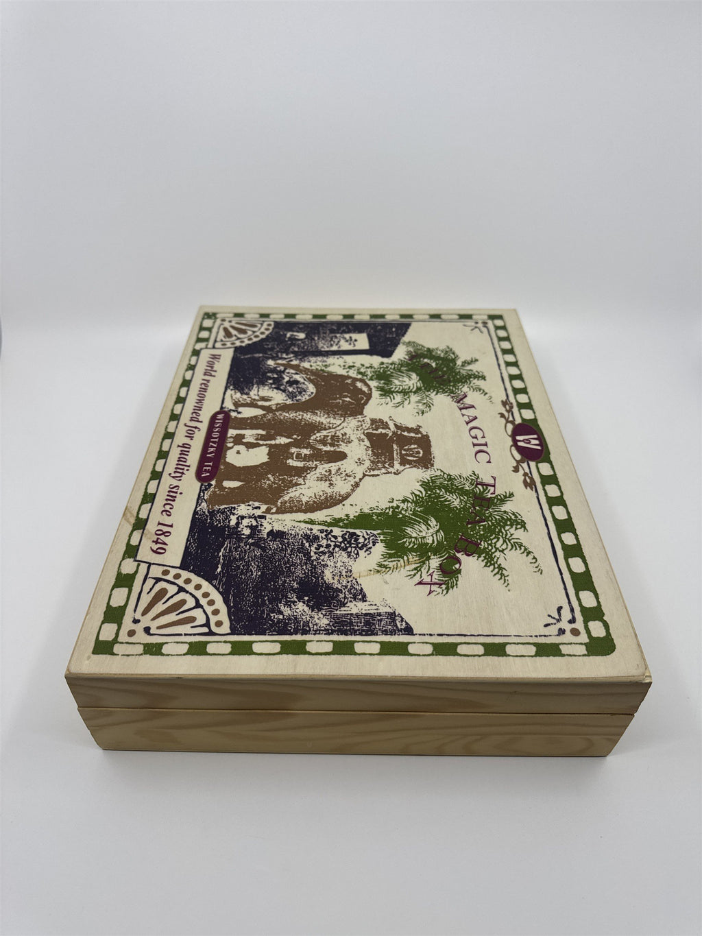 The Magic Tea Box Wissotzky Tea Wooden Empty Tea Chest