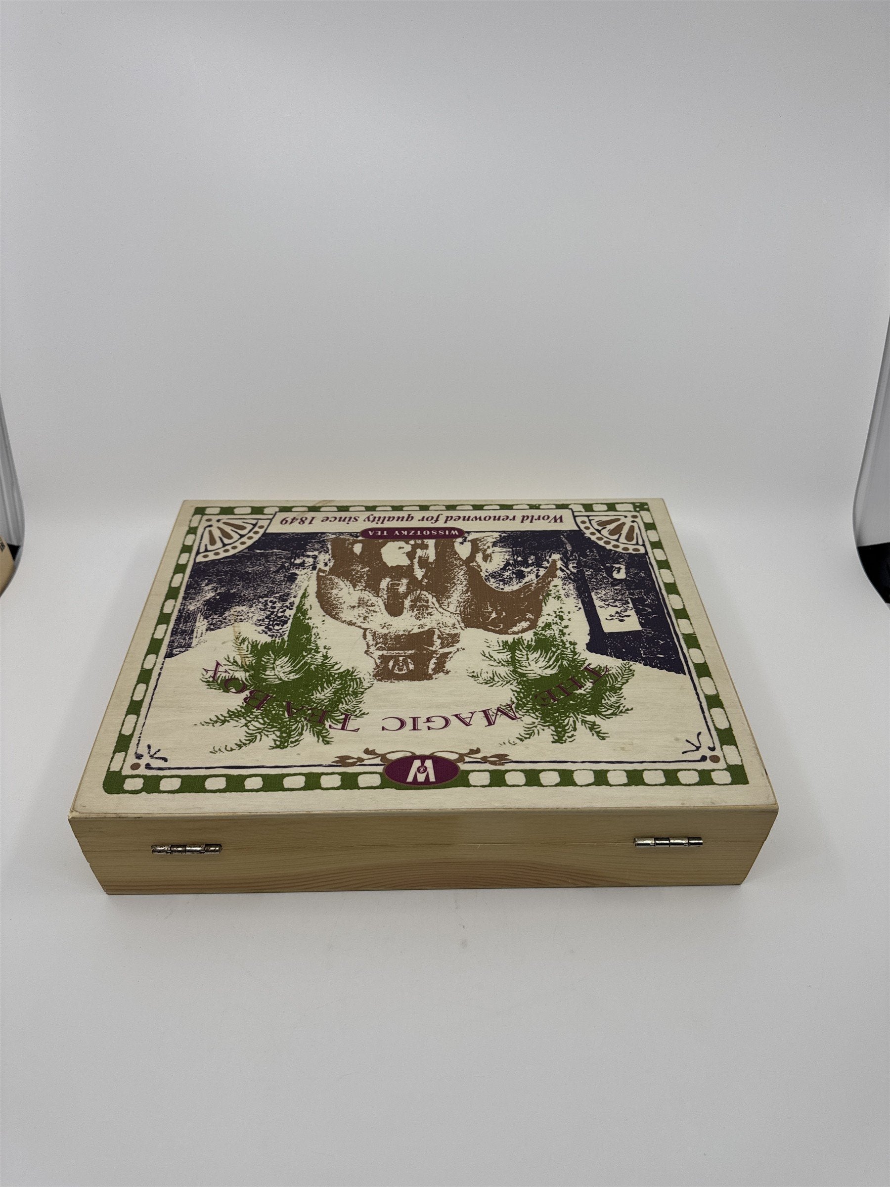 The Magic Tea Box Wissotzky Tea Wooden Empty Tea Chest