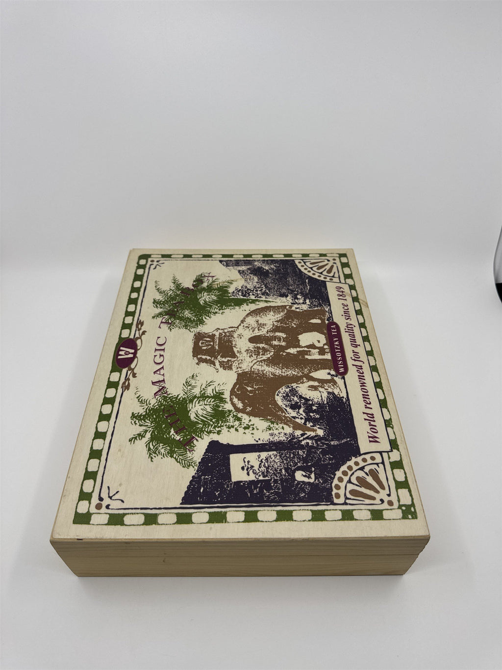 The Magic Tea Box Wissotzky Tea Wooden Empty Tea Chest