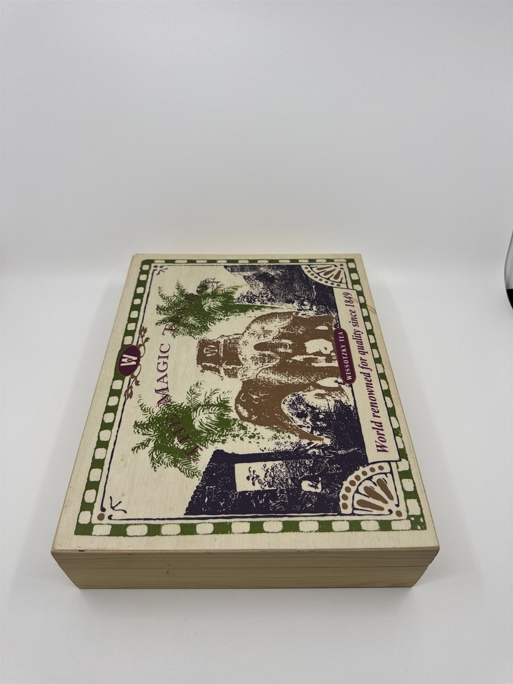 The Magic Tea Box Wissotzky Tea Wooden Empty Tea Chest